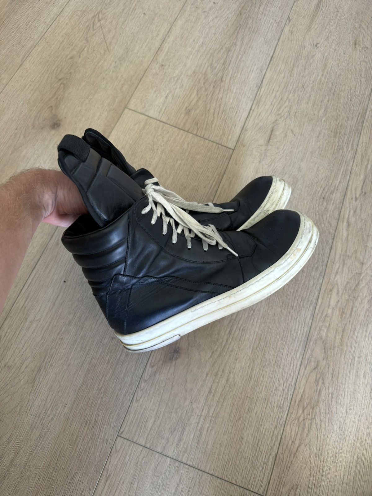 Rick Owens Rick Owen's Geobasket Black And White Shoes | Grailed