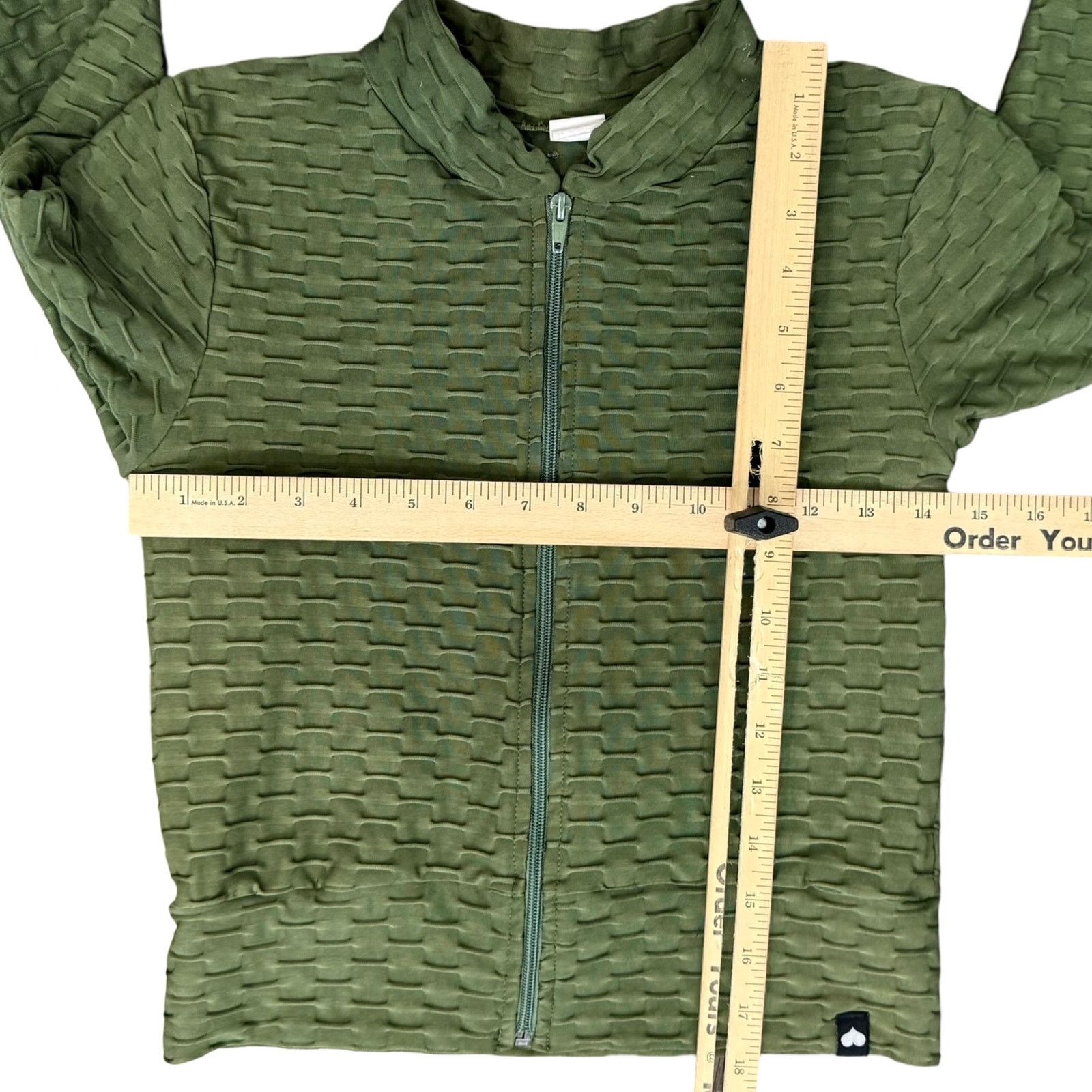 Other Booty by Brabants Olive Green Croco Cropped Zip Jacket S / M Size S / US 4 / IT 40 - 8 Thumbnail