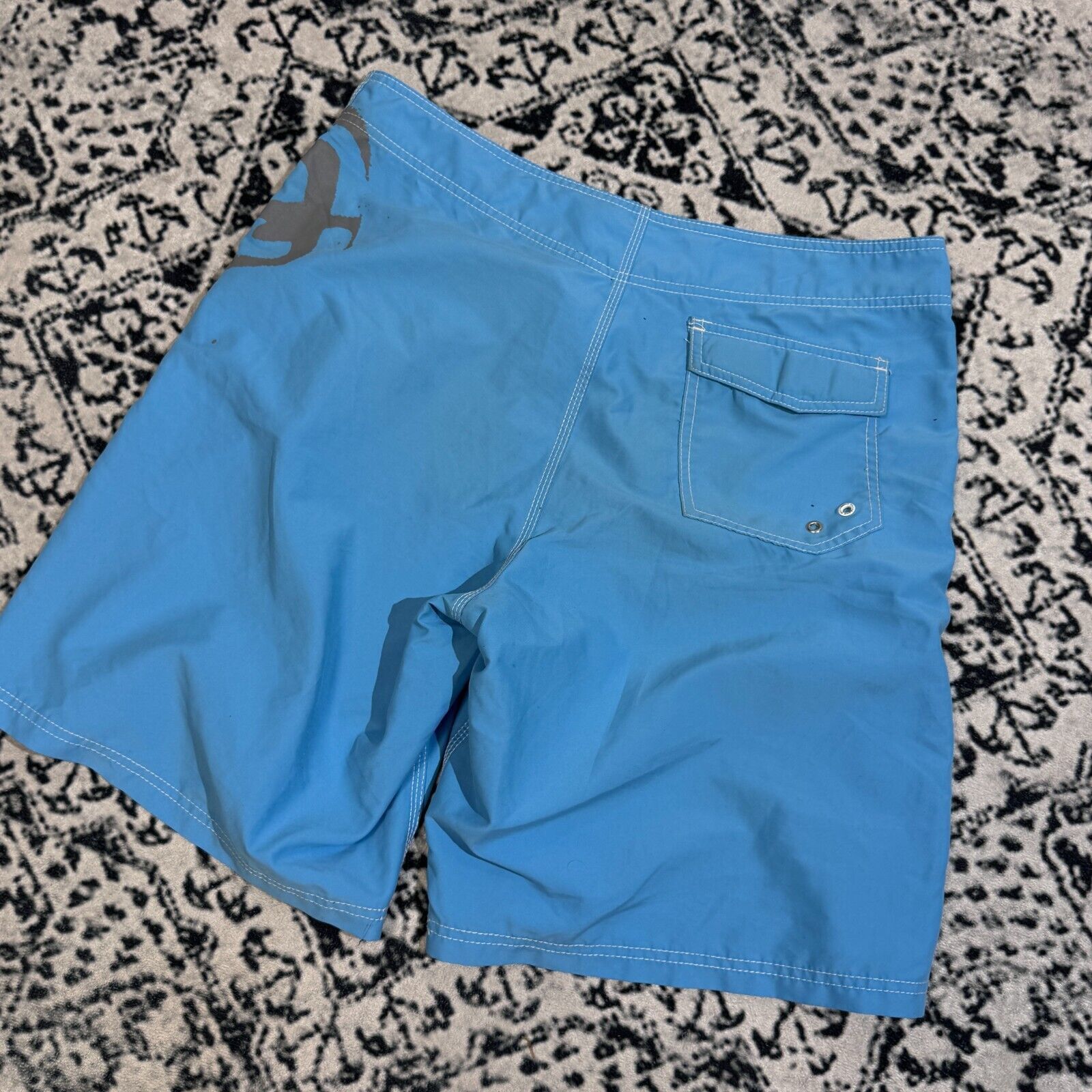Billabong × Vintage Vintage Billabong Unisex Blue Polyester Shorts Size L 90s Size US 33 - 10 Thumbnail