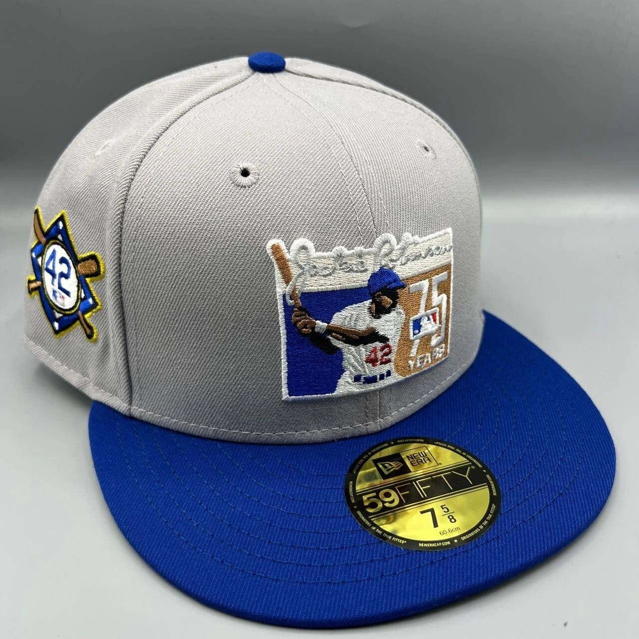 Brooklyn Dodgers Jackie Robinson 42 Hat Men 5/8 Fitted Cap