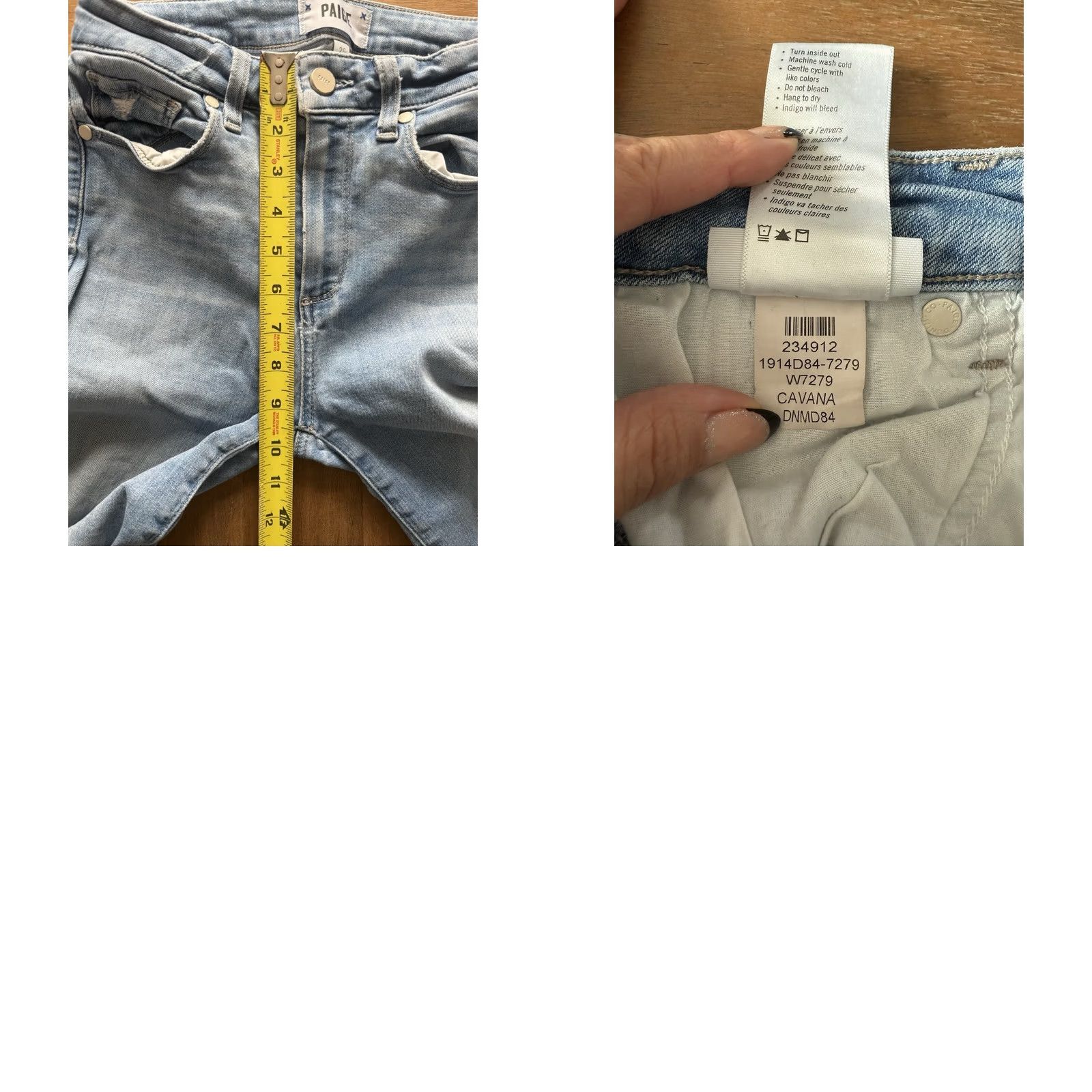 Paige Paige Jeans Women Crop Slim Fit Light Wash Denim 26x25 Blue Stretch High Rise 5-Pocket Size 26" / US 2 / IT 38 - 8 Thumbnail