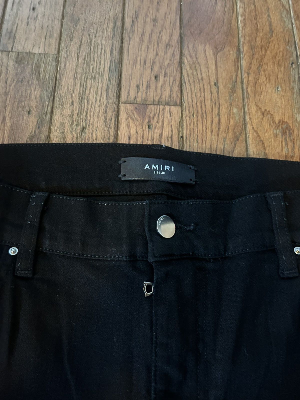 Amiri Amiri Black Silver Crystal Music Note Skinny Jeans - Size 38 Size US 38 / EU 54 - 2 Thumbnail