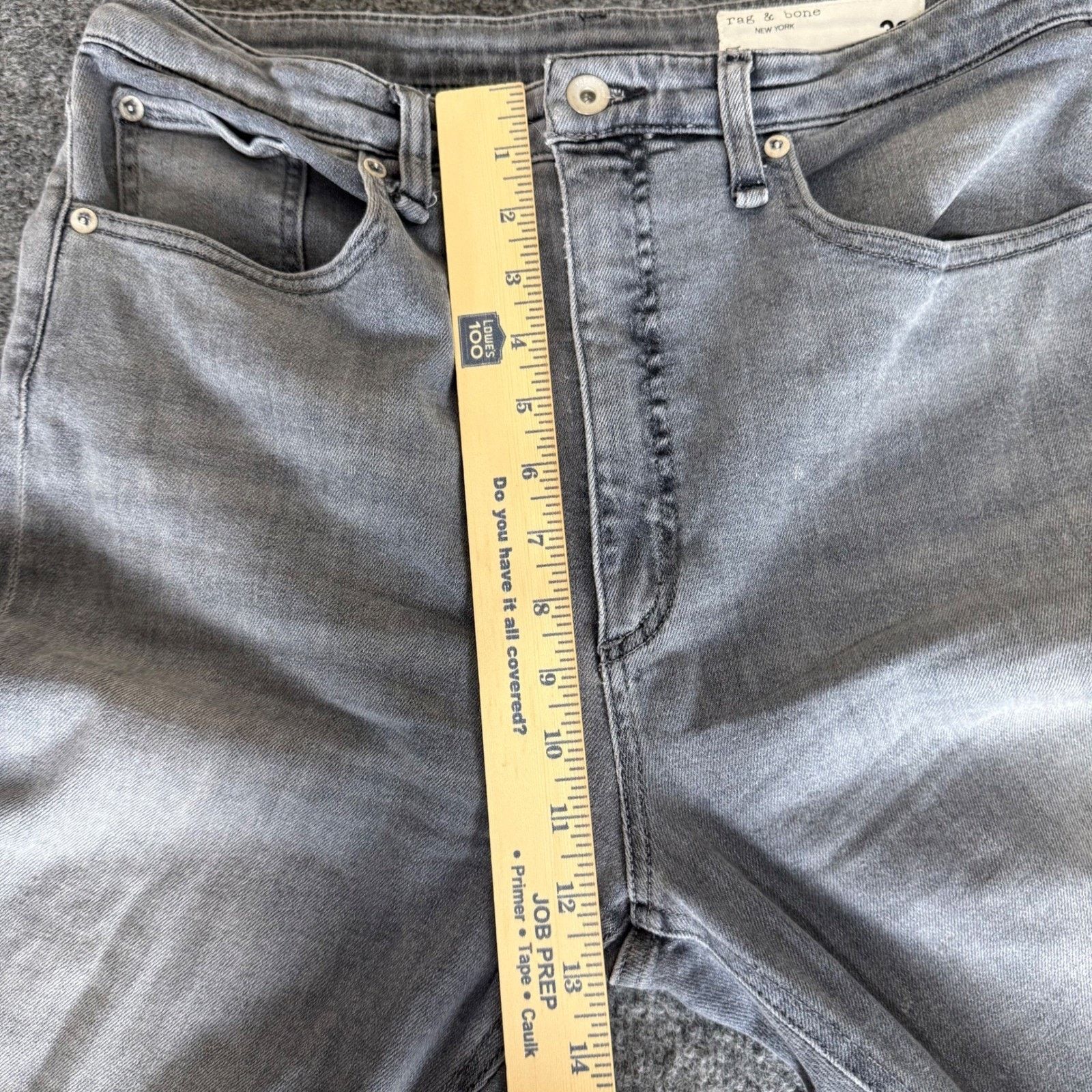 Rag & Bone Rag Bone Jane Skinny Jeans Womens 30 (32x30) Gray Casual Size 32" / US 10 / IT 46 - 8 Thumbnail