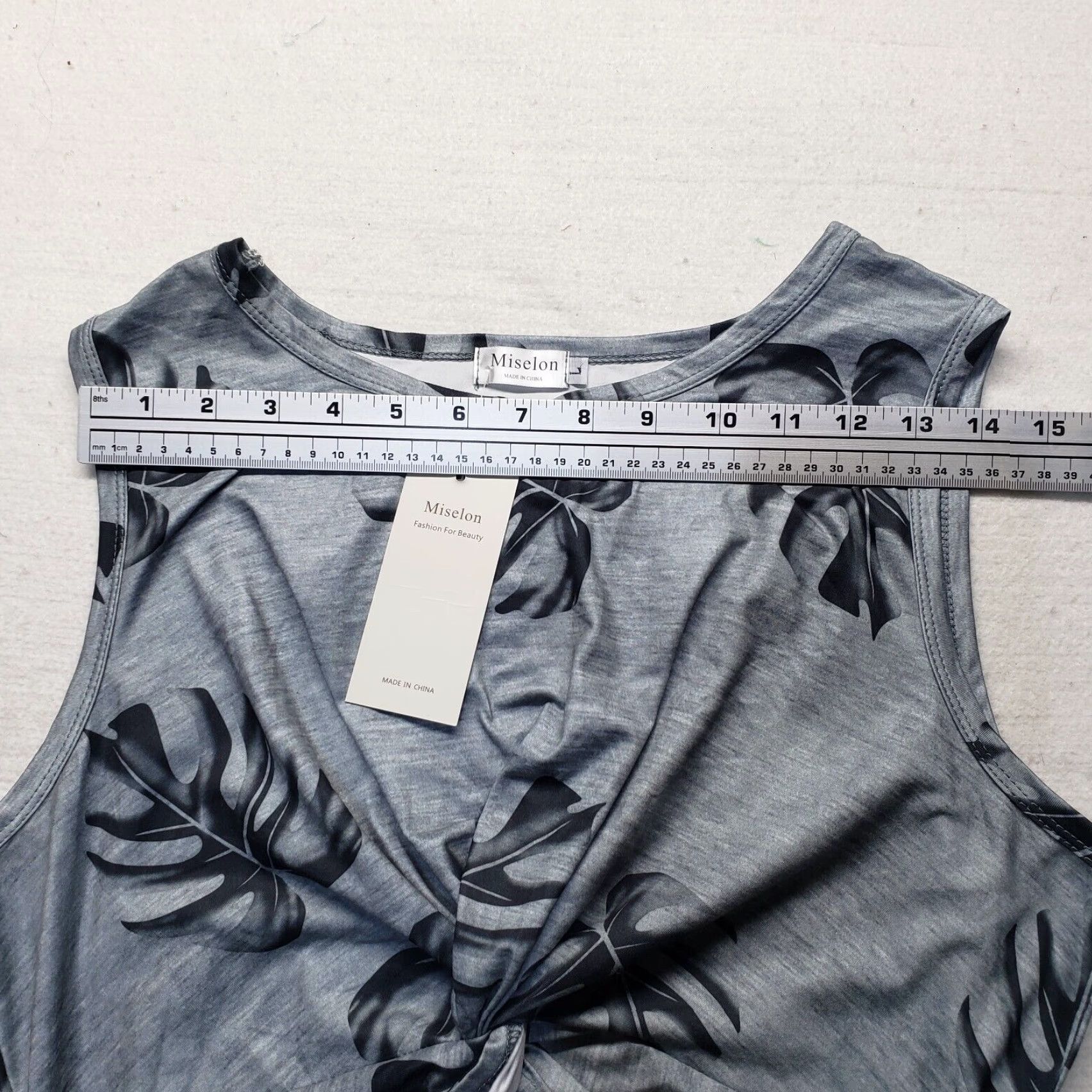 Vintage Miselon Dress Shirt Sleeveless Summer Bodycon L Gray Women’s Size L / US 10 / IT 46 - 5 Thumbnail