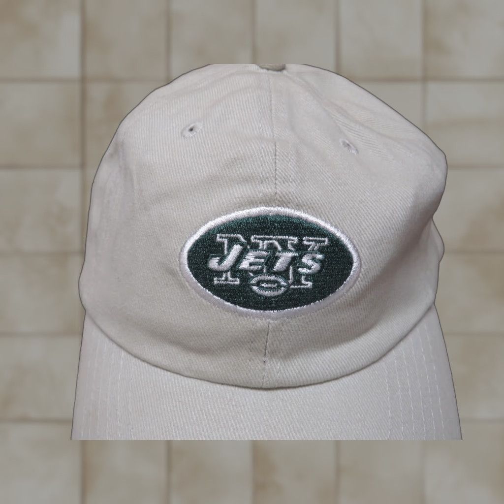 NFL VINTAGE NFL New York Jets Baseball Cap Hat Unworn BeÌge Embroidered Adjustable Men One Size Size ONE SIZE - 1 Thumbnail