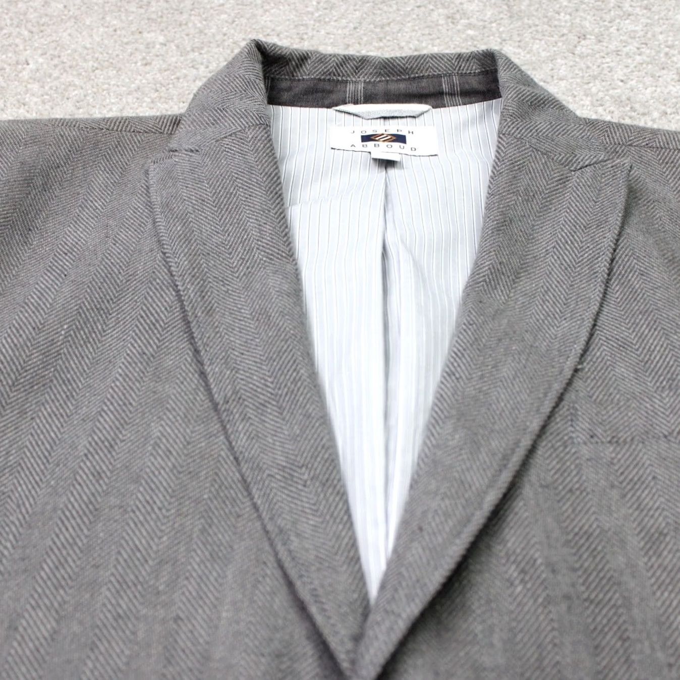 Joseph Abboud Joseph Abboud Blazer Mens 2XL Gray Linen/Cotton 2 Button Sports Jacket Blazer Mens 2XL Gray Linen/Cotton 2 Button Sports Jacket Size 48R - 4 Thumbnail