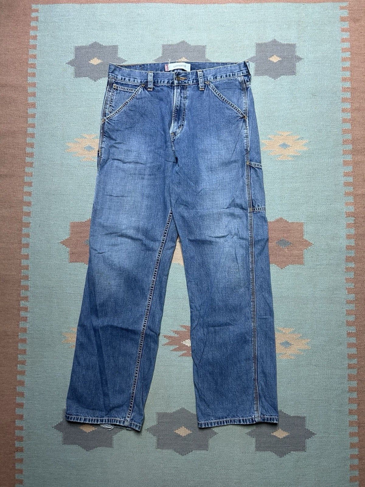 Vintage Vtg Levi’s carpenter jeans workwear skater baggy wide 33x31 Size US 33 - 4 Thumbnail