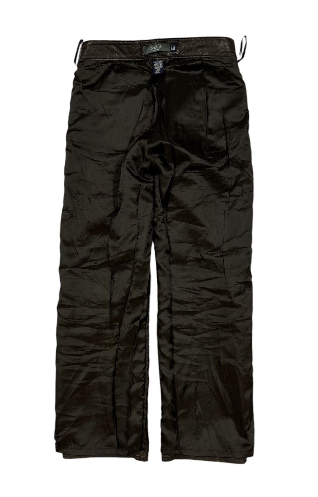 Gap × Vintage Vtg🔥Y2k 2000 Gap Bikers Boot Fit Leather Pants Size US 28 / EU 44 - 14 Thumbnail