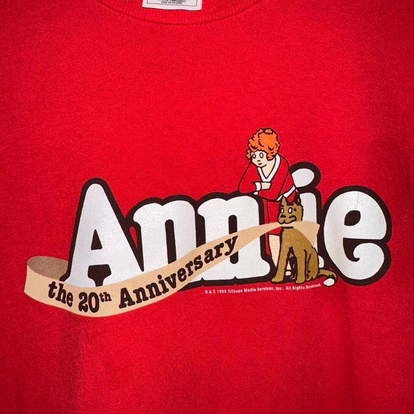 Vintage Vintage 1996 Single Stitch Annie The 20th Anniversary XL Size US XL / EU 56 / 4 - 4 Thumbnail