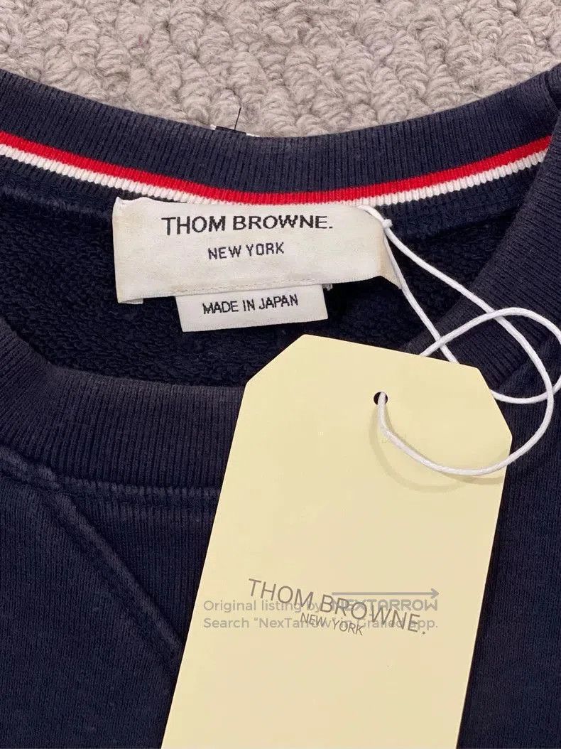 Thom Browne Thom Browne Classic Stripe Crewneck Sweatshirt . Size US S / EU 44-46 / 1 - 7 Thumbnail