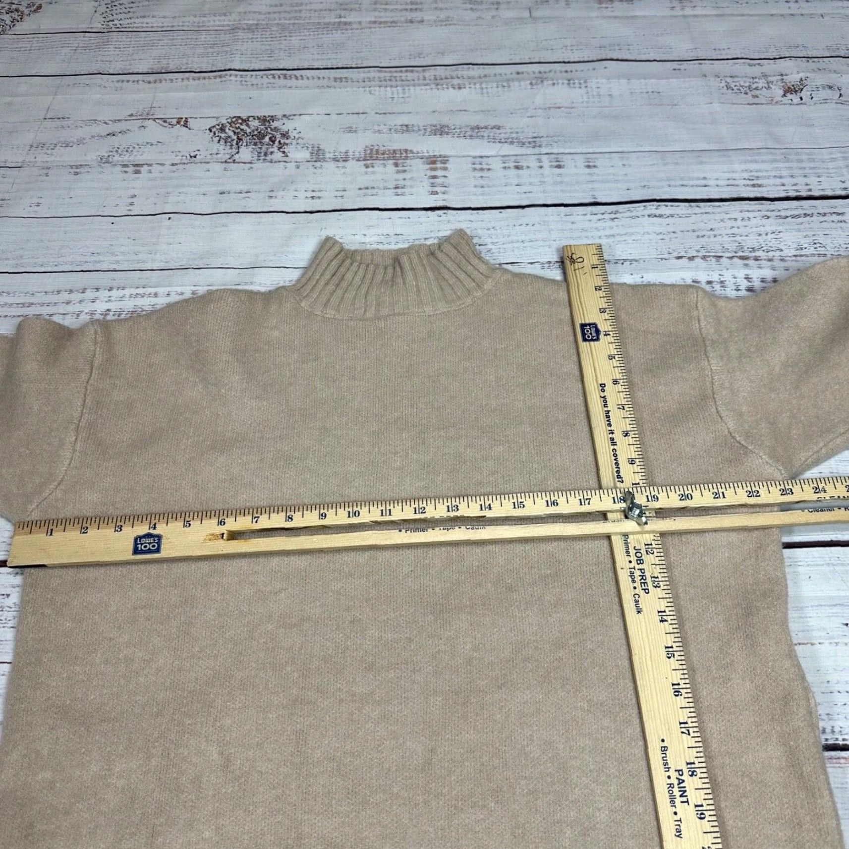 Vintage Goodnight Macaroon Womens Long Sleeve Pullover XL Beige Polyester Sweatshirt Sweater Pullover New Size XL / US 12-14 / IT 48-50 - 3 Thumbnail