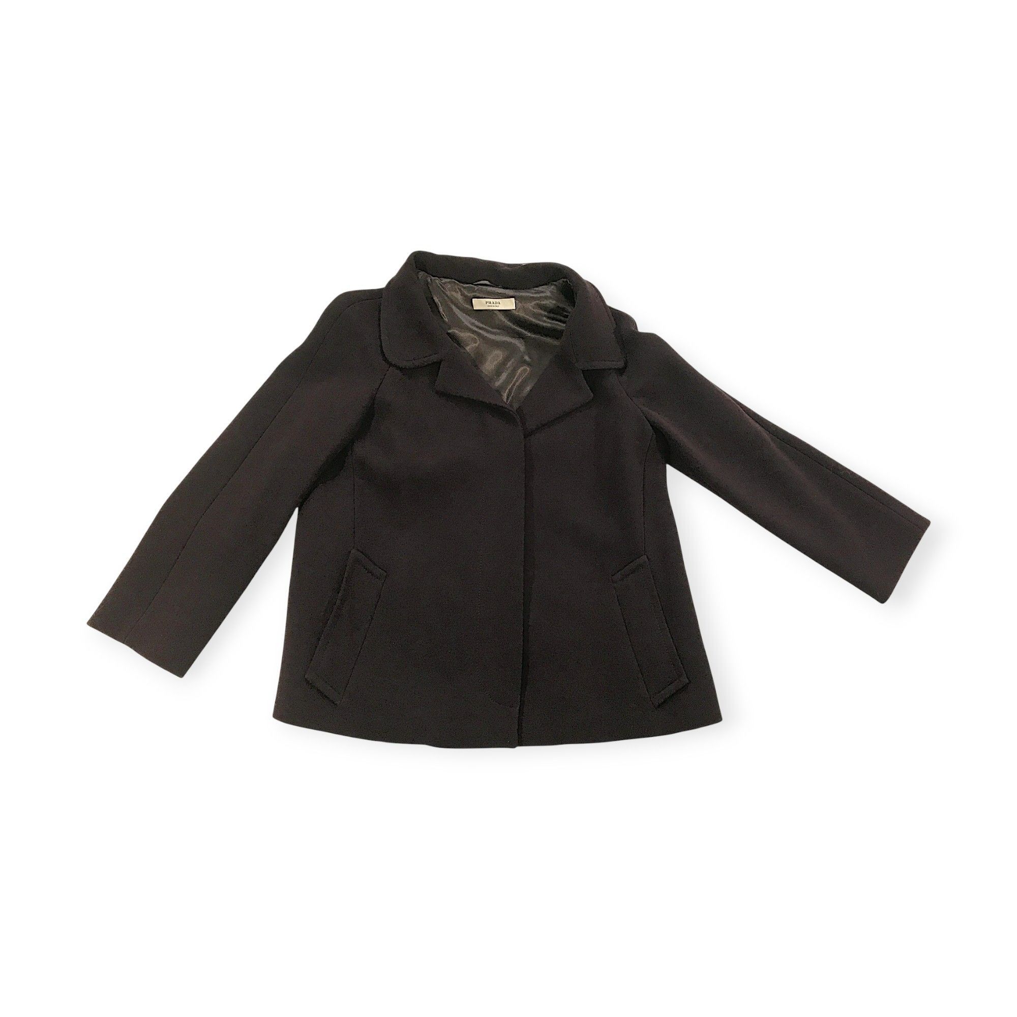 Prada Prada Wool Blend Swing Coat Jacket IT44 Burgundy Brown Made Size M / US 6-8 / IT 42-44 - 5 Thumbnail
