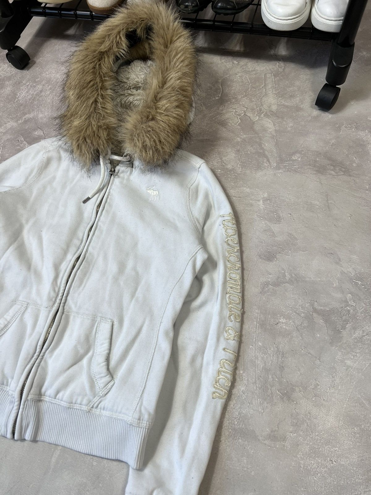 Abercrombie & Fitch Vintage IfSixWasNine Style Abercrombie Fitch Fur Hoodie Size M / US 6-8 / IT 42-44 - 4 Thumbnail