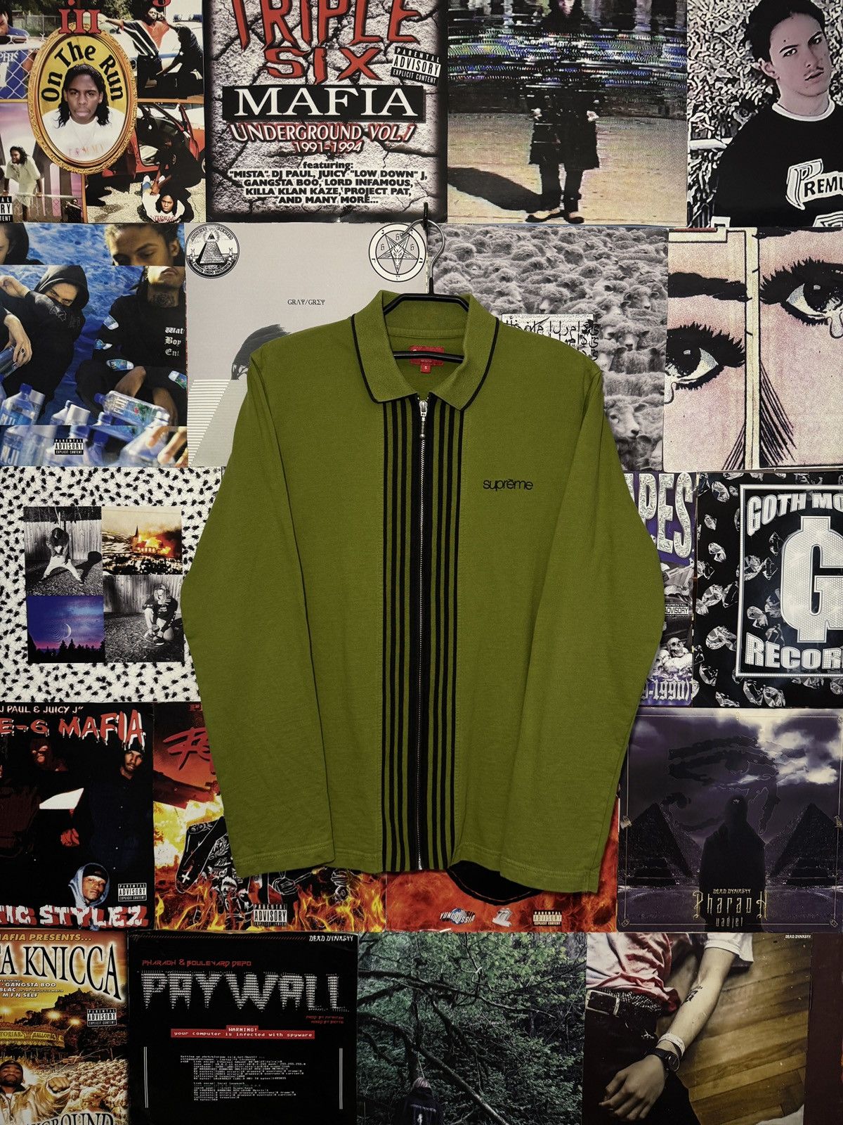 Supreme Supreme Gradient Grid Zip Up Polo | Grailed