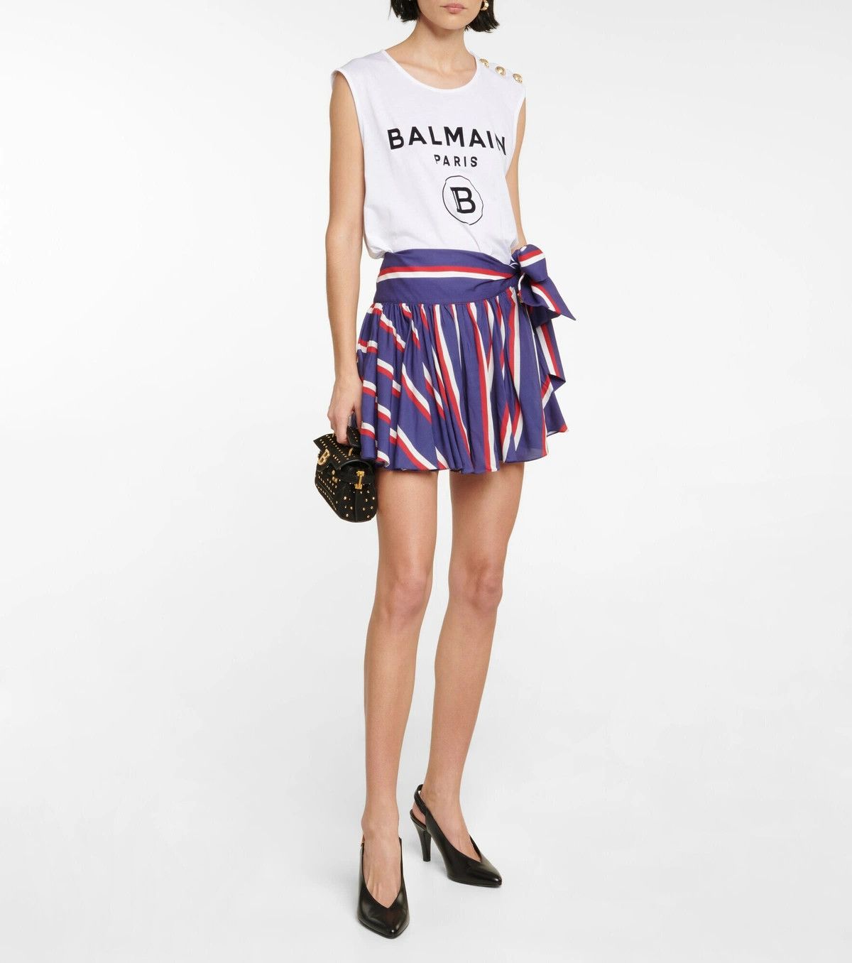 Balmain o1y0625 Mini Skirt in Multicolor Size 28" / US 6 / IT 42 - 3 Thumbnail