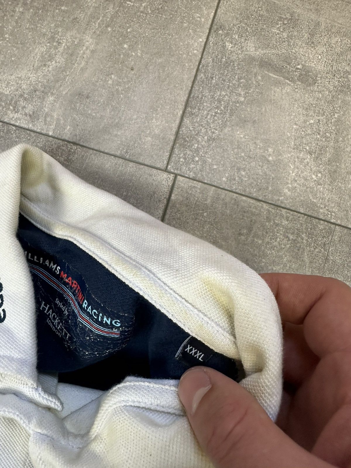 Hackett Men’s distressed polo xxxl Mercedes martini racing Size US XXL / EU 58 / 5 - 10 Thumbnail