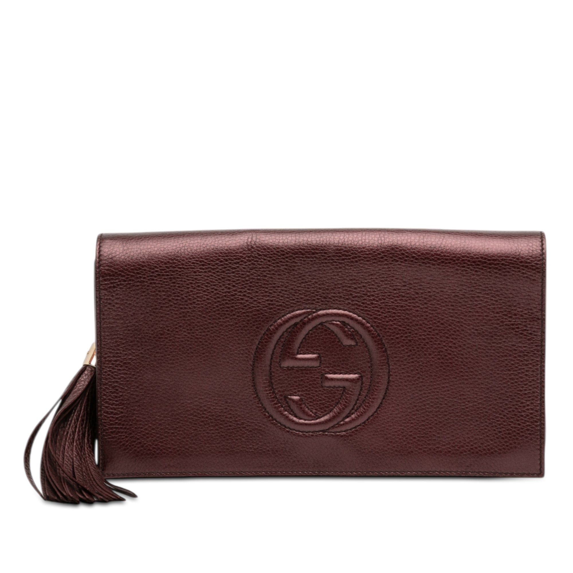 Gucci Metallic Leather Soho Disco Clutch Size ONE SIZE - 1 Thumbnail