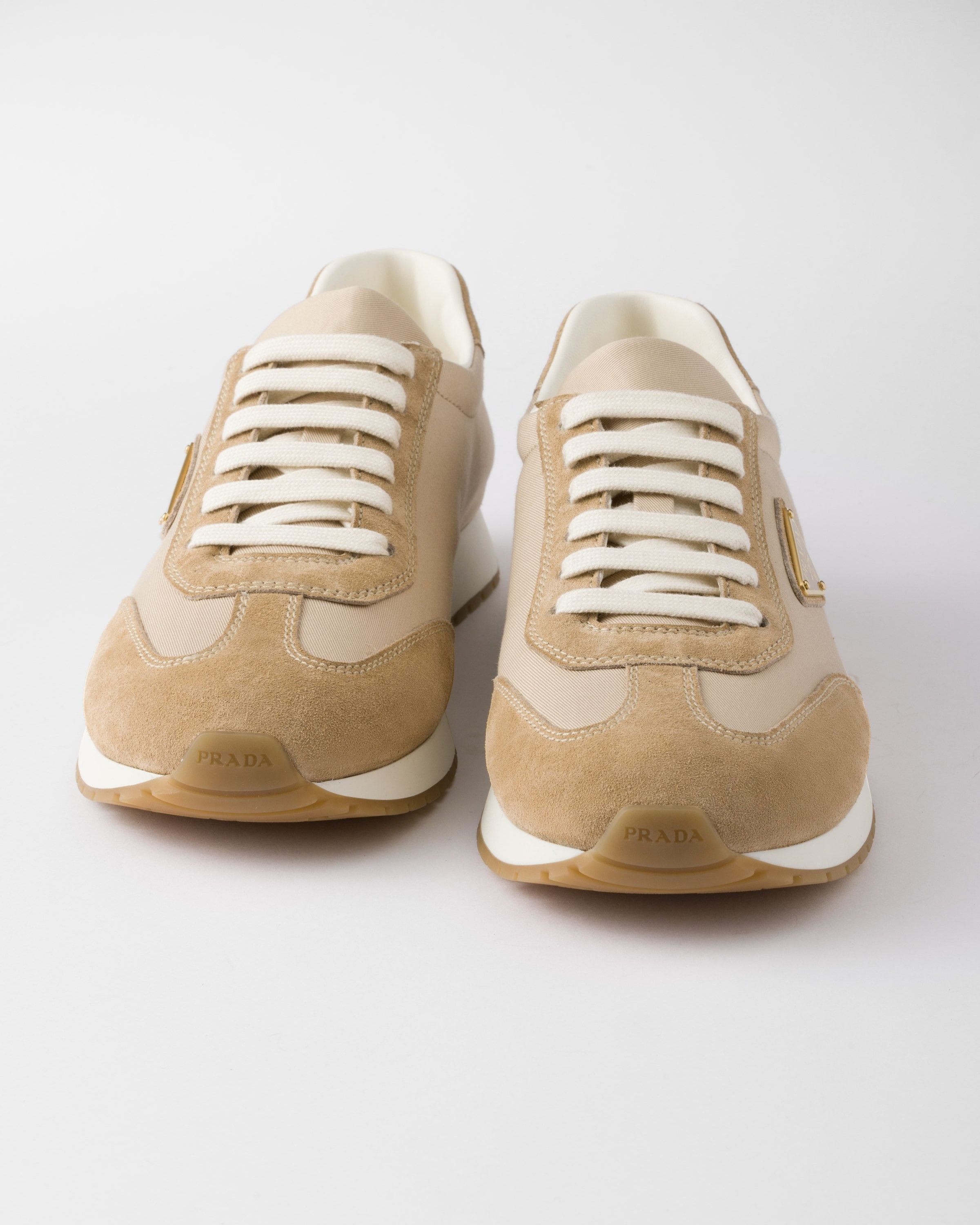 Prada o1la1rc1a0925 Drill Fabric And Suede Sneakers in Beige/Brown Size US 8 / EU 41 - 5 Thumbnail