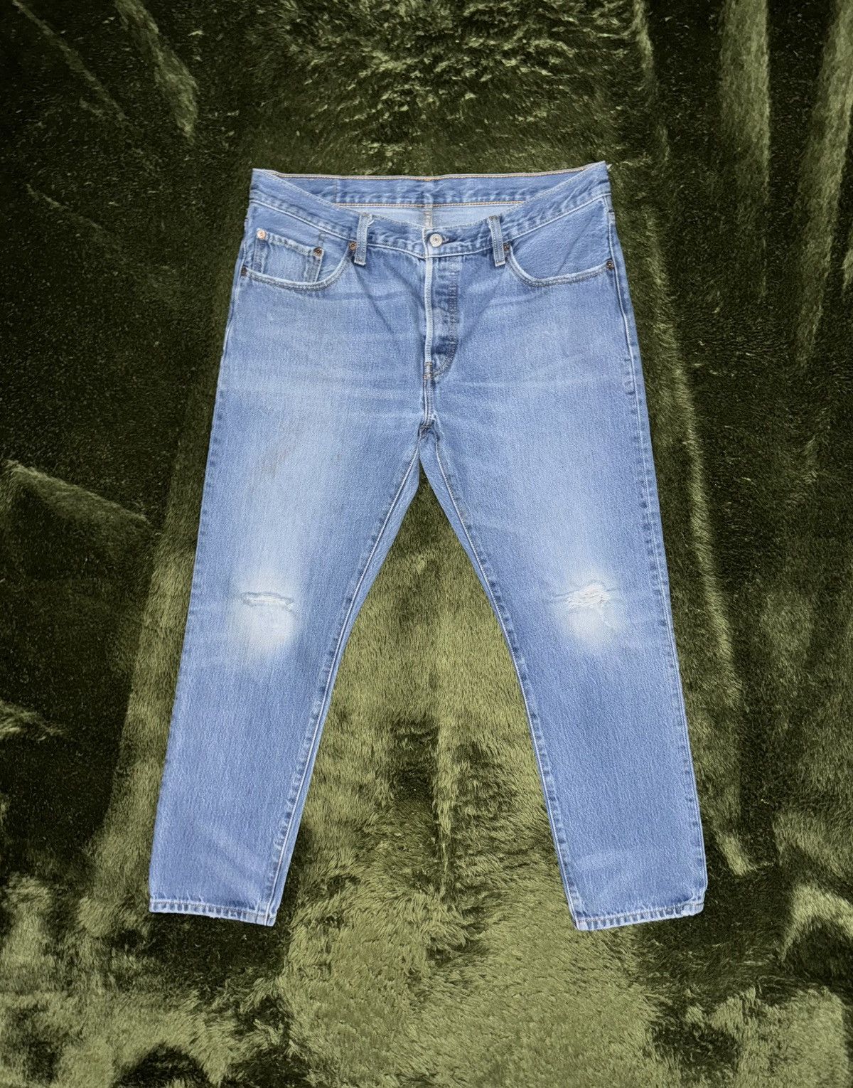 Levi's [W31/L32] Levi’s 501 CT Leather Label Indigo washed Denim Size US 31 - 1 Thumbnail