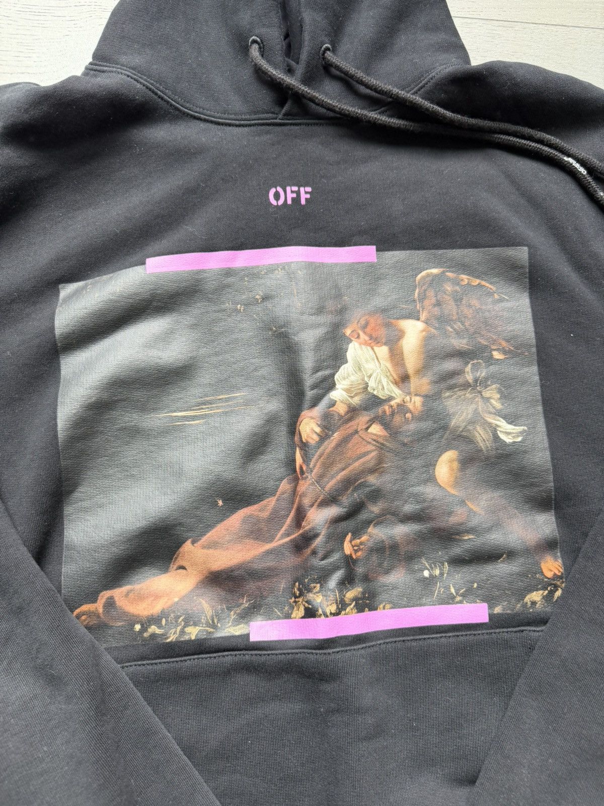 Off-White Off-White Caravaggio St. Fran Hoodie Sz XL Size US XL / EU 56 / 4 - 2 Thumbnail