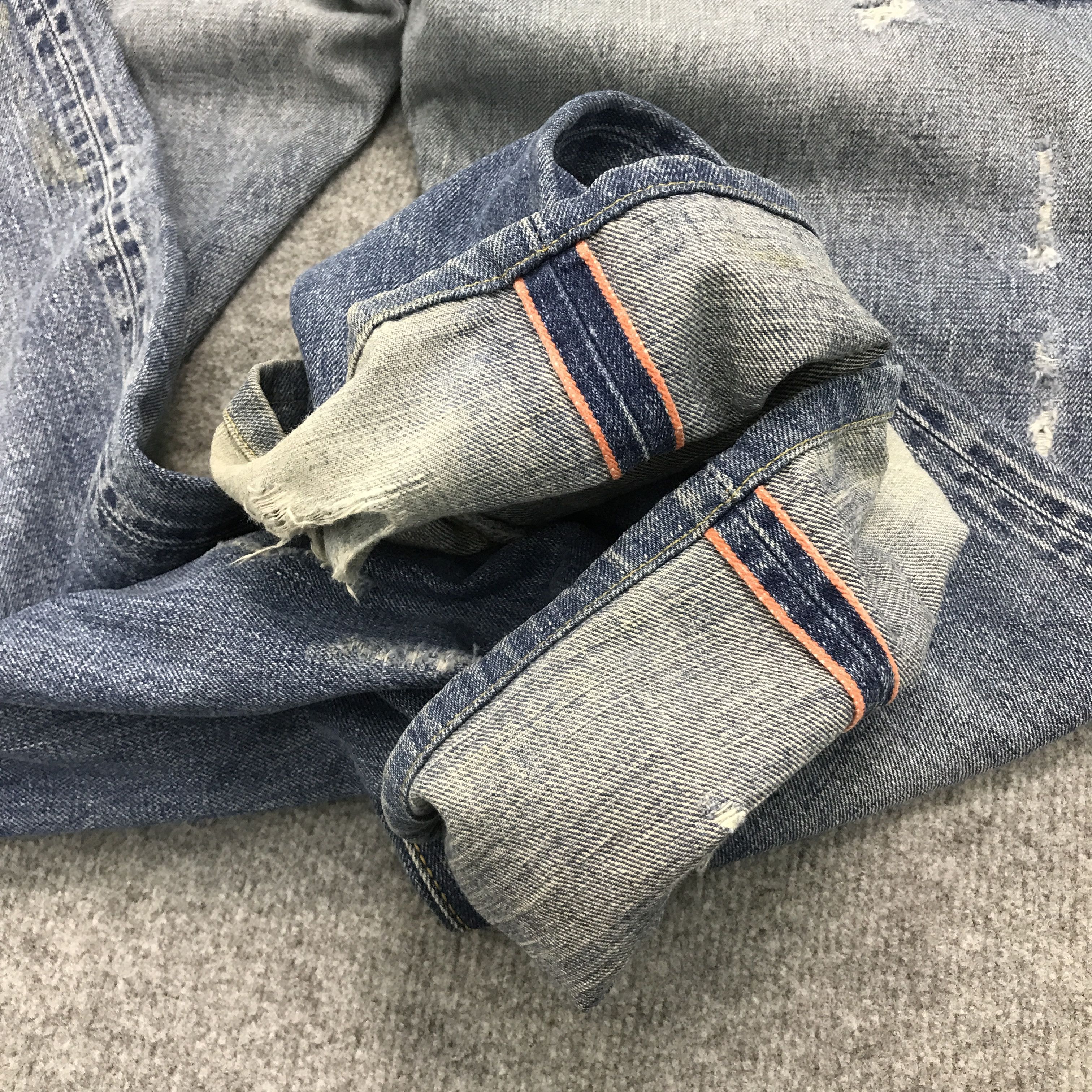 Edwin × Japanese Brand BAGGY STYLE EDWIN JAPAN DISTRESSED DENIM PANTS Size US 32 / EU 48 - 14 Thumbnail