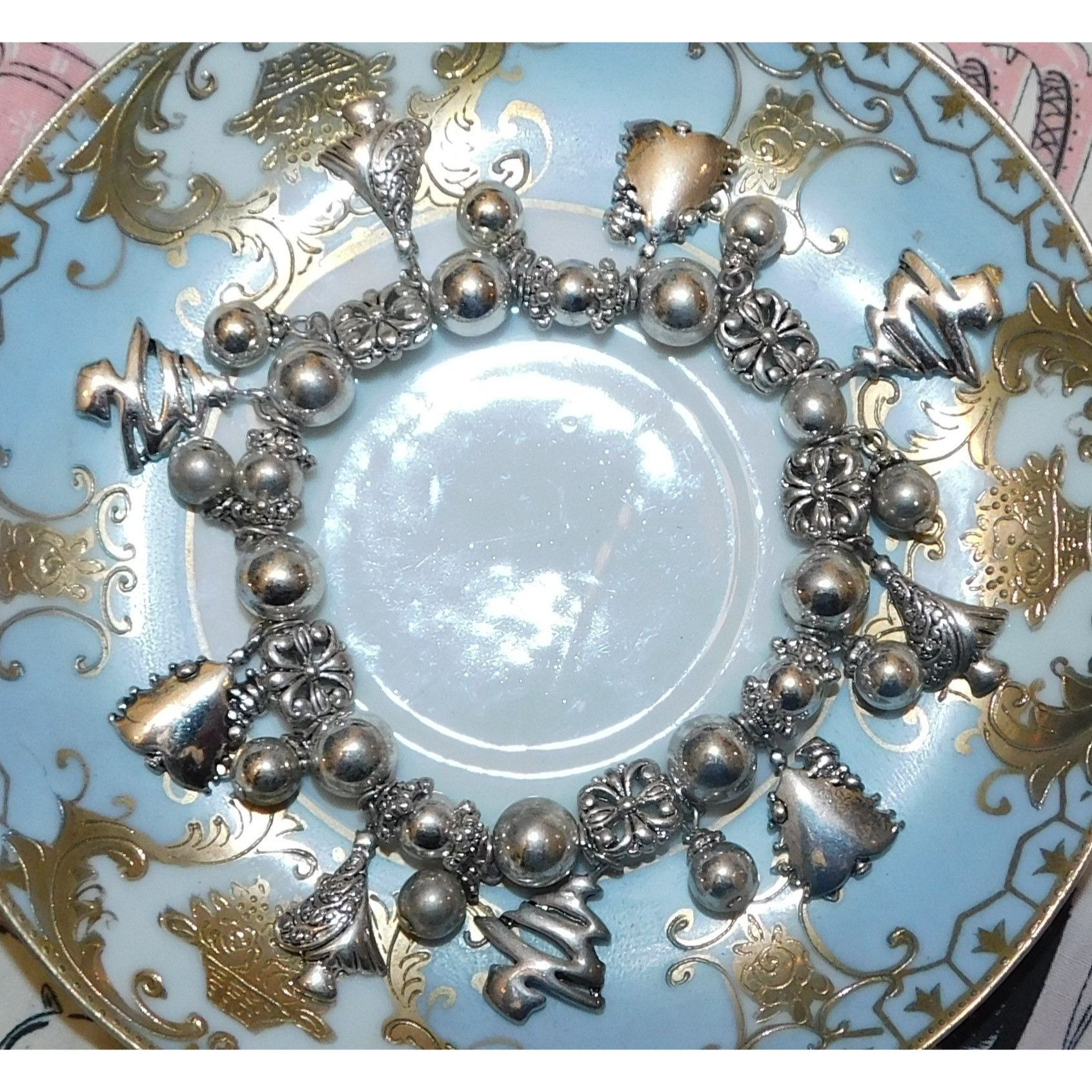 Other Vintage Christmas Tree Charm Bracelet Silver Tone Size ONE SIZE - 3 Thumbnail