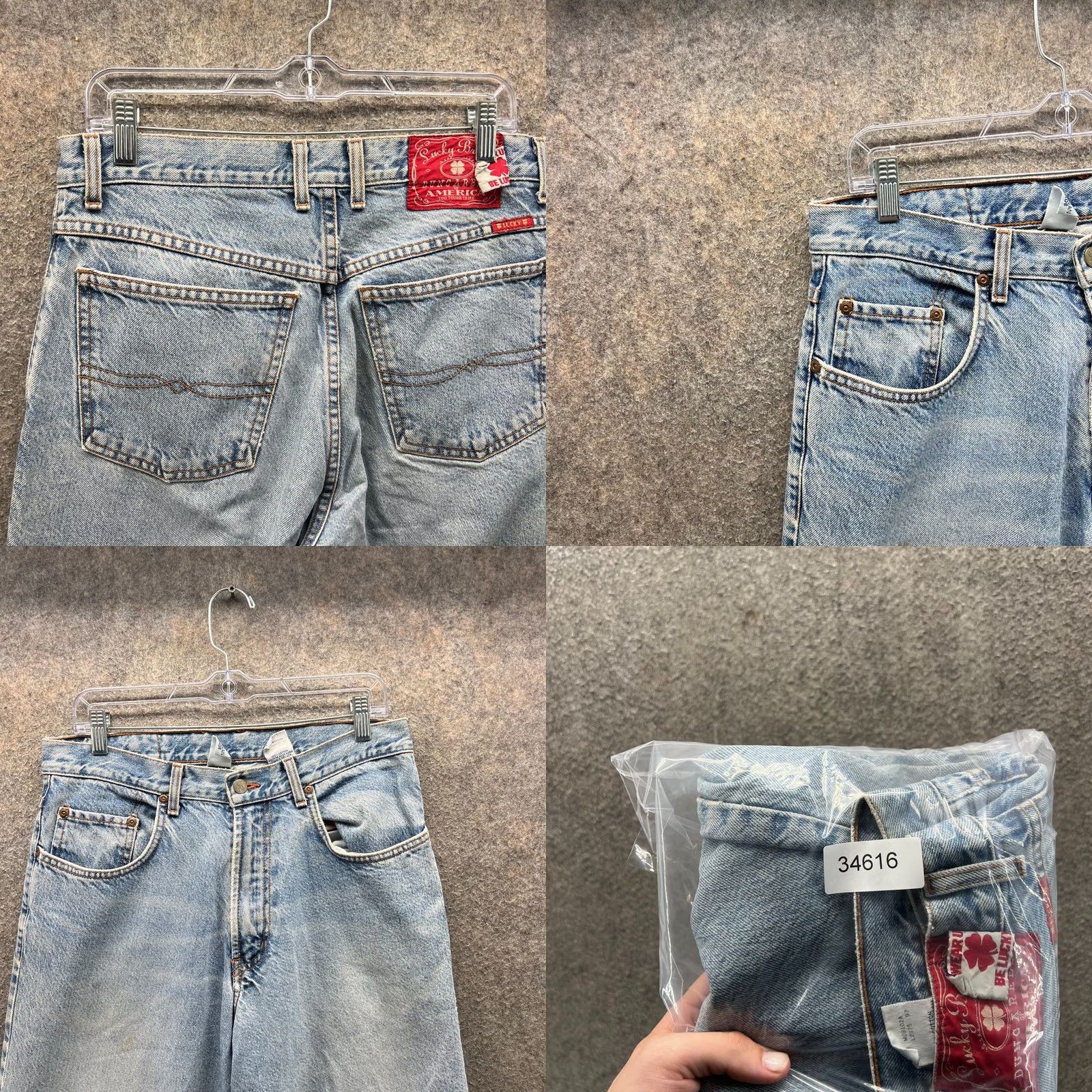 Lucky Brand VINTAGE Lucky Brand Jeans Men 32 Blue Denim Straight 5-Pocket Design Blue Denim Jeans Men 32 Regular Mens Fits Straight Jeans Size US 32 / EU 48 - 8 Thumbnail