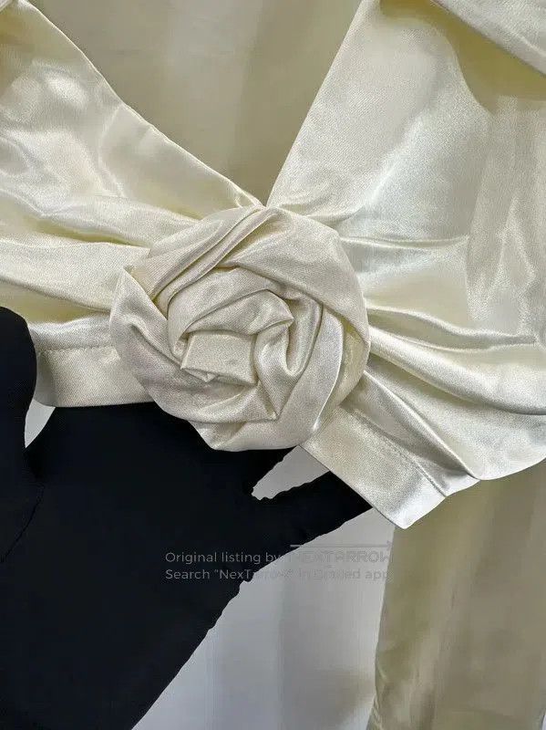 Fendi Fendi Cream Silk Women's Shirt . Size L / US 10 / IT 46 - 3 Thumbnail
