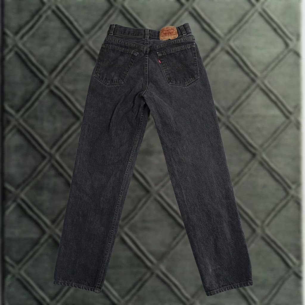 Levi's VINTAGE Levi's 701 Jeans 27 (27X28) Button Fly Black Denim 5-Pocket Regular Womens Size 27 80s Vintage style Straight Jeans Mens Womens Size 27" / US 4 / IT 40 - 1 Thumbnail