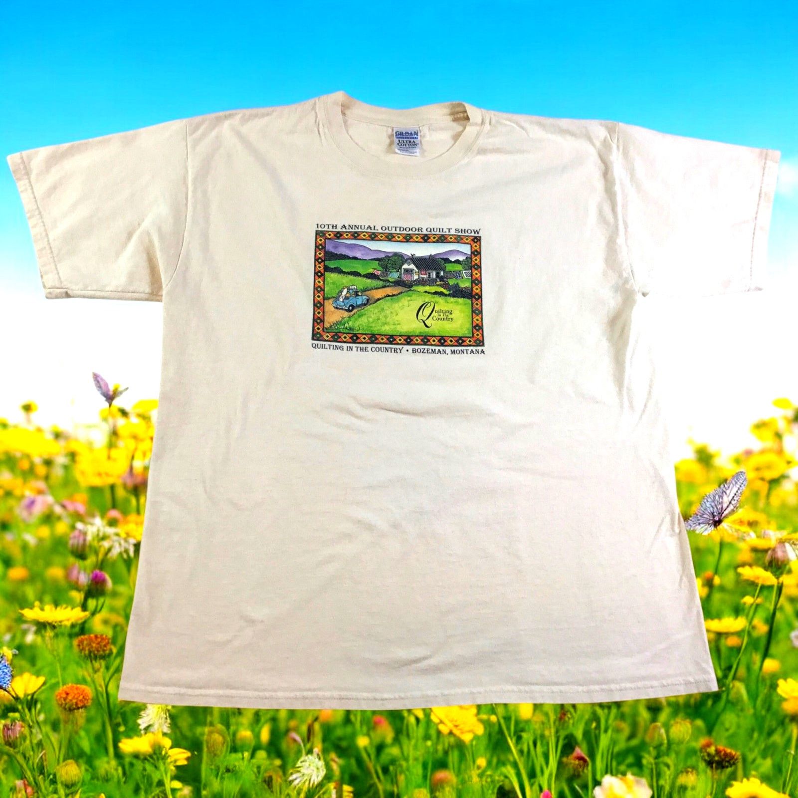 Gildan Quilt Show Bozeman MT 10th Anniversary T-Shirt XL Size XL / US 12-14 / IT 48-50 - 1 Thumbnail
