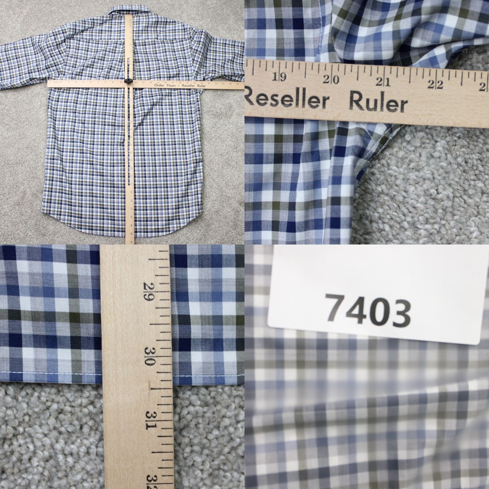 Jos. A. Bank Jos. A. Bank Shirt Mens Small Blue/Green Traveler Traditional Fit Cotton L/S Size US S / EU 44-46 / 1 - 8 Thumbnail