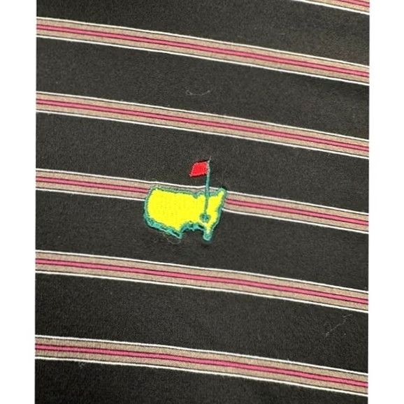 Vintage Clubhouse Collection Shirt Mens Large Black Striped Polo Golf Rugby Short Sleeve Mens L Size US L / EU 52-54 / 3 - 6 Thumbnail