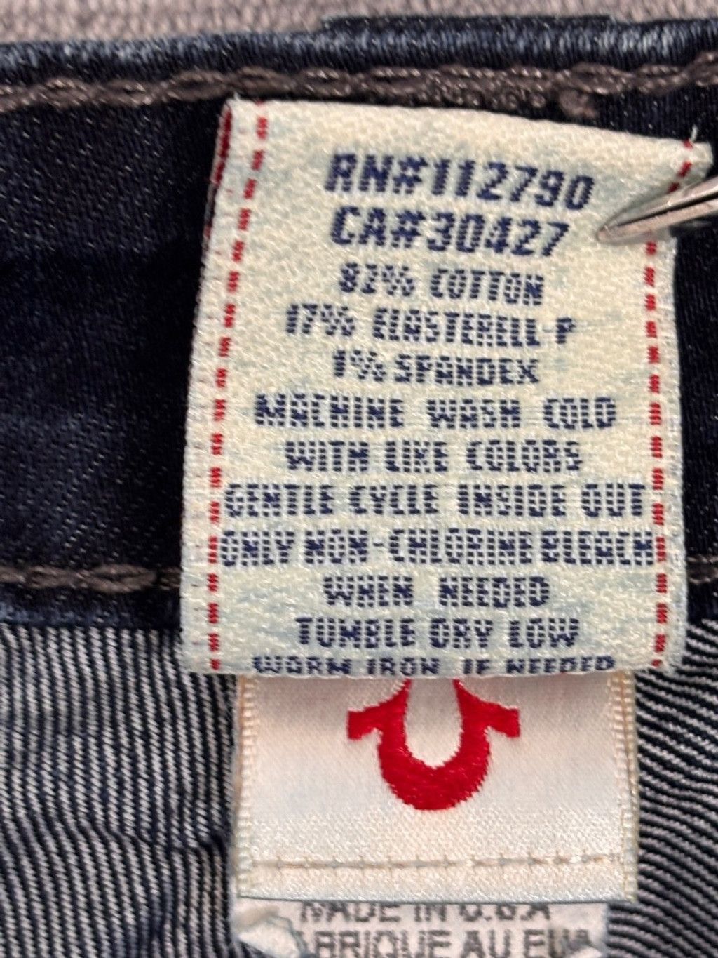 True Religion Women's True Religion Jodie Jeans, Size 24, Dark Wash Blue Size 28" / US 6 / IT 42 - 10 Thumbnail