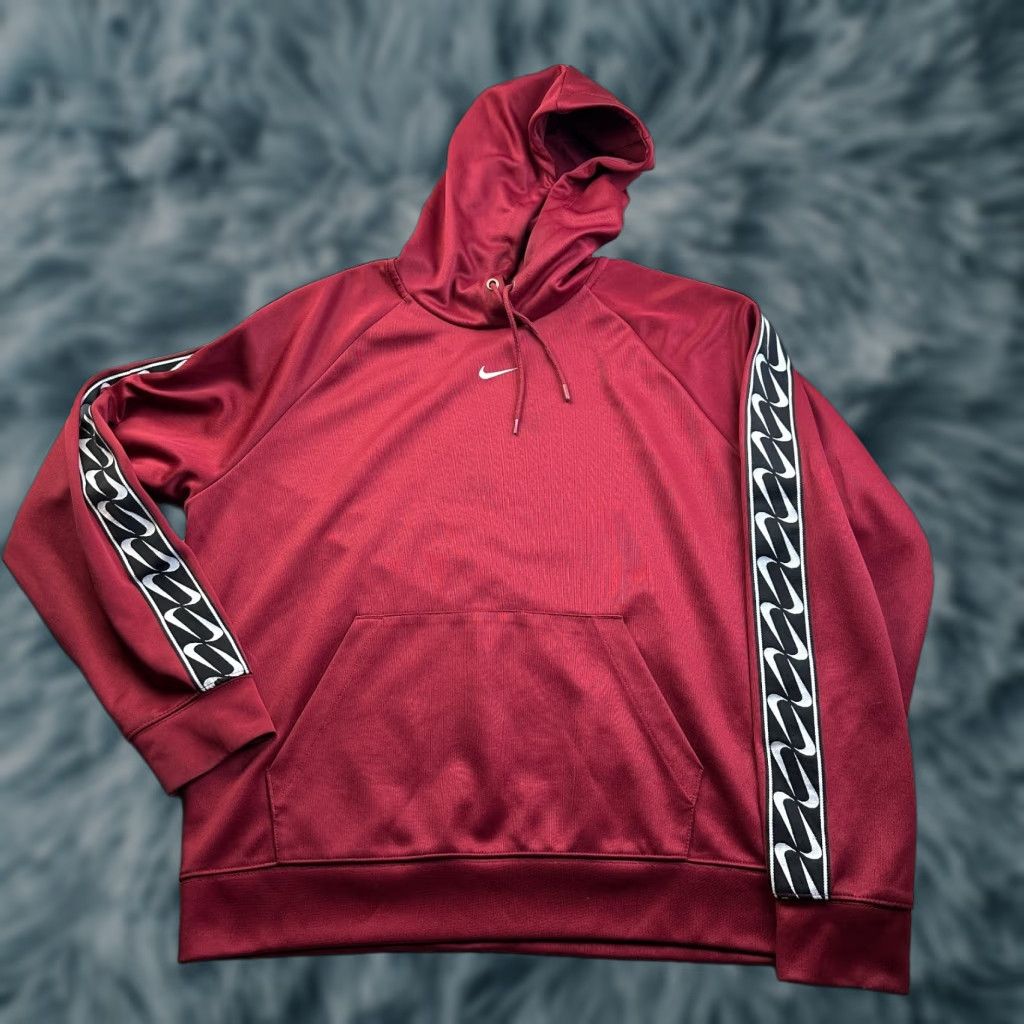 Nike Nike Hoodie Womens Small Red Center Swoosh Pullover Sweatshirt NSW Sportswear Crew Neck Long Sleeve Pockets ZIP Casual Regular Size S / US 4 / IT 40 - 1 Thumbnail