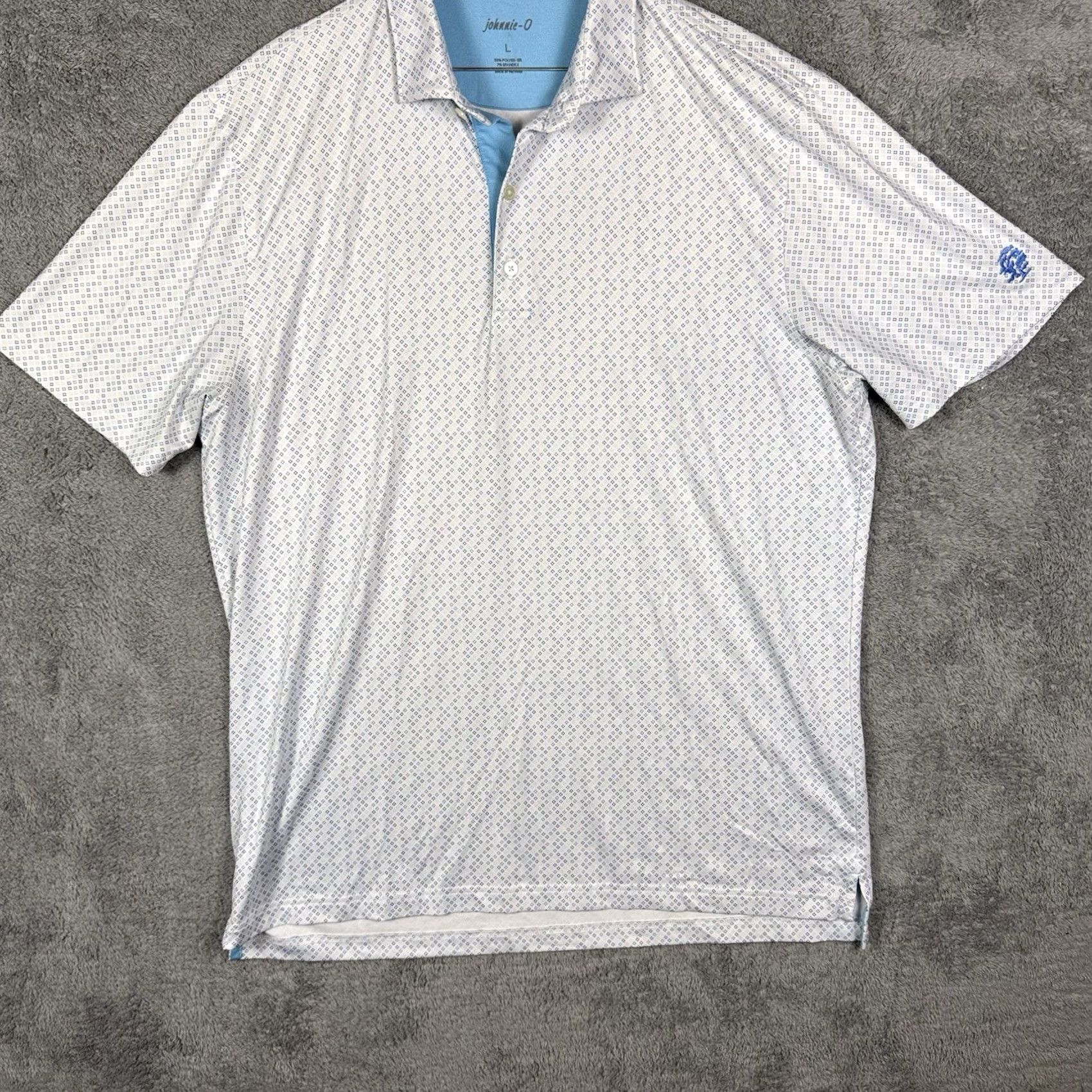 johnnie-O Johnnie-O Polo Shirt Men L Doncaster Golf Prep-formance Geometric Stretch Casual Size US L / EU 52-54 / 3 - 4 Thumbnail