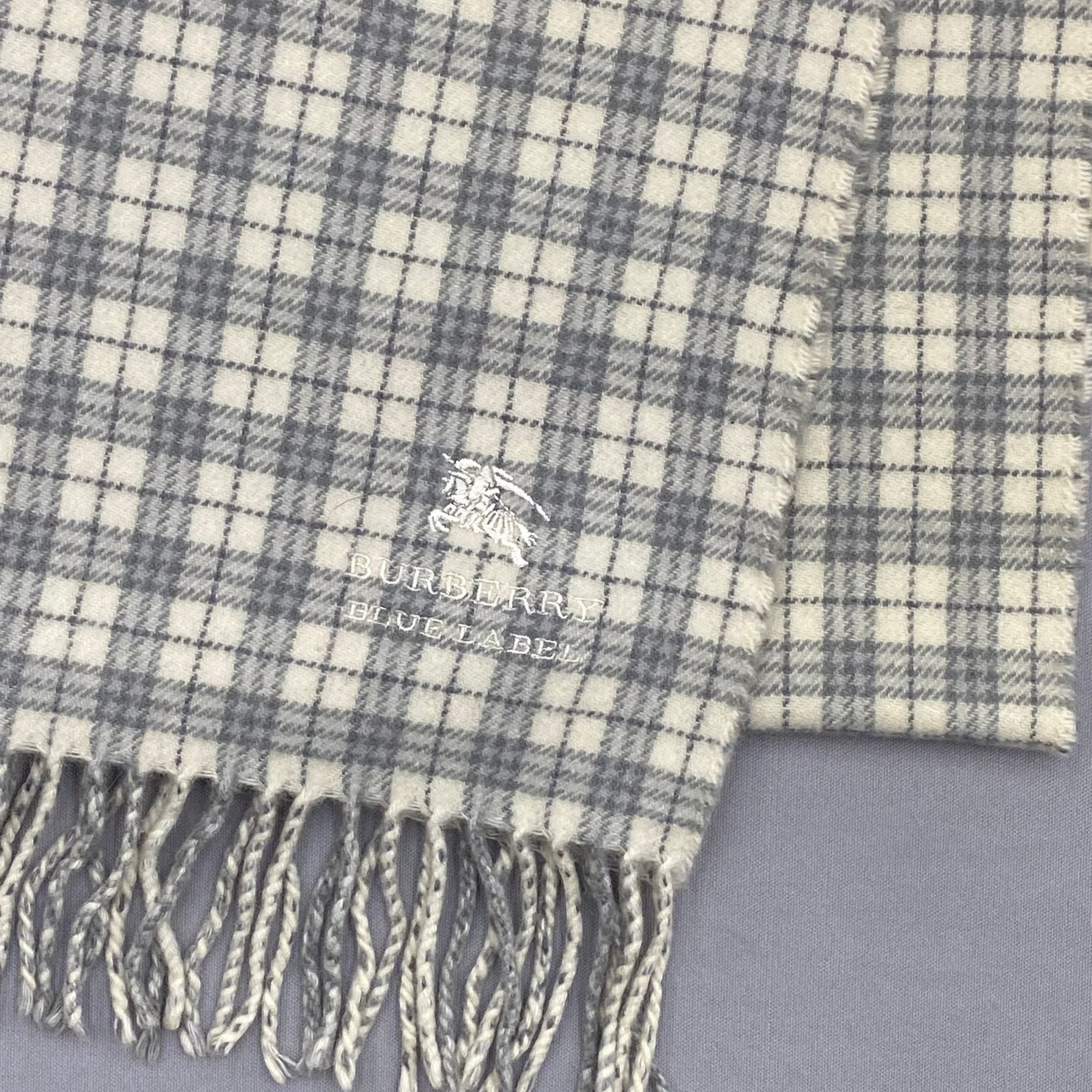 Burberry Vintage Burberry Scarf Muffler Wool Plaid Fringe Scarves Size ONE SIZE - 4 Thumbnail