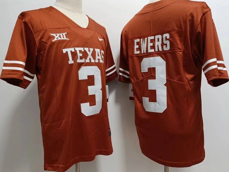 Other Men's NCAA Texas Longhorns 3 Ewers Orange Limited Jersey Size US M / EU 48-50 / 2 - 1 Thumbnail