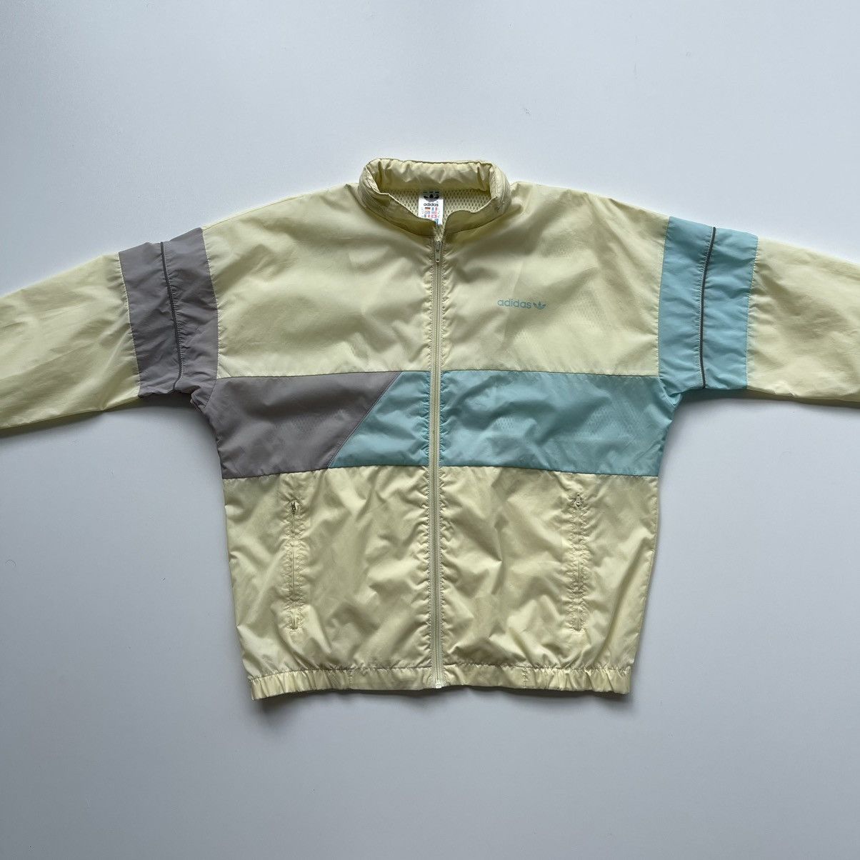 Adidas × Vintage Adidas 90’s Windbreaker Nylon Vintage Track Suit Yellow Size US M / EU 48-50 / 2 - 3 Thumbnail