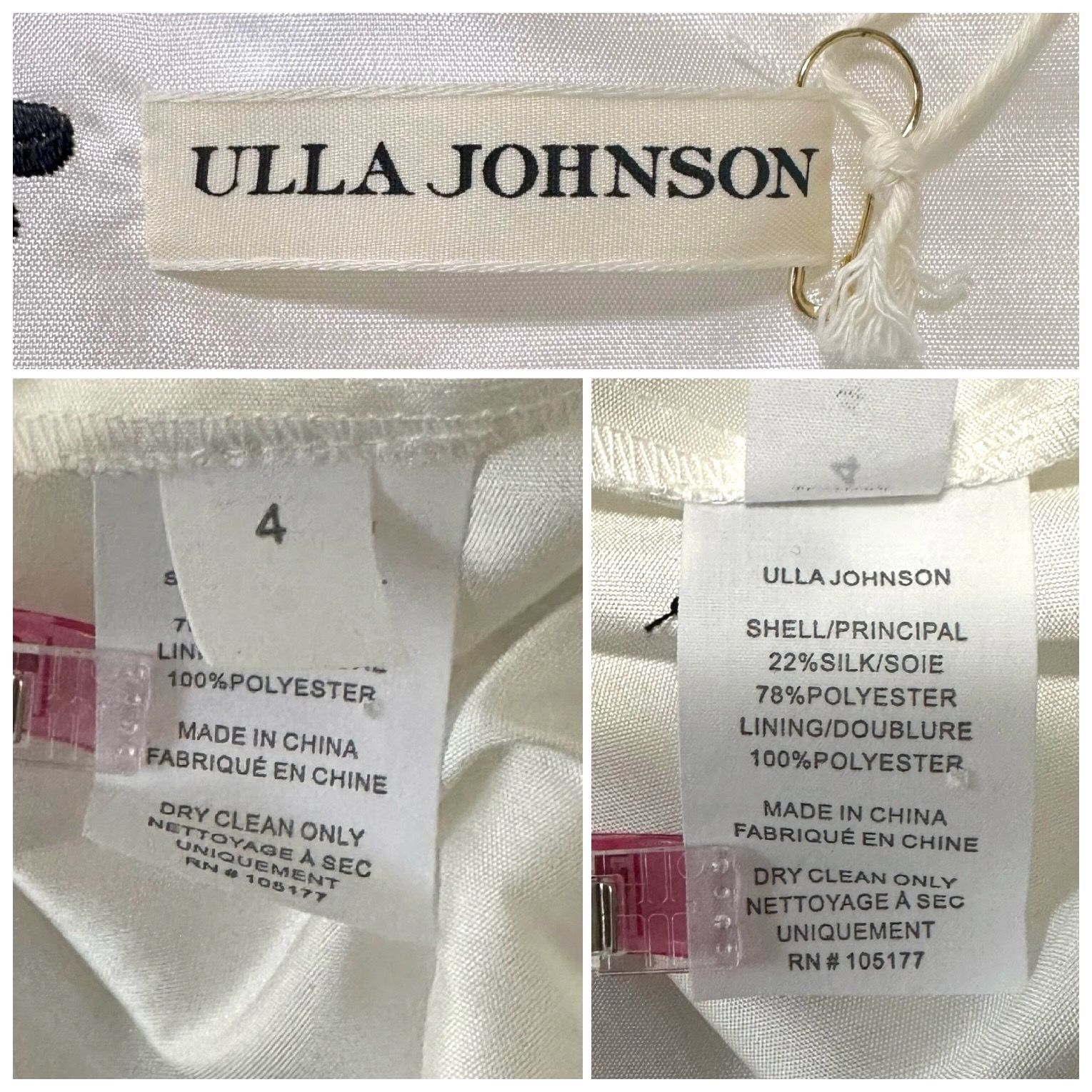 Ulla Johnson Ulla Johnson Aglae Blanc Bow Taffeta Midi Skirt NWT Size 4 F Size 27" / US 4 / IT 40 - 3 Thumbnail