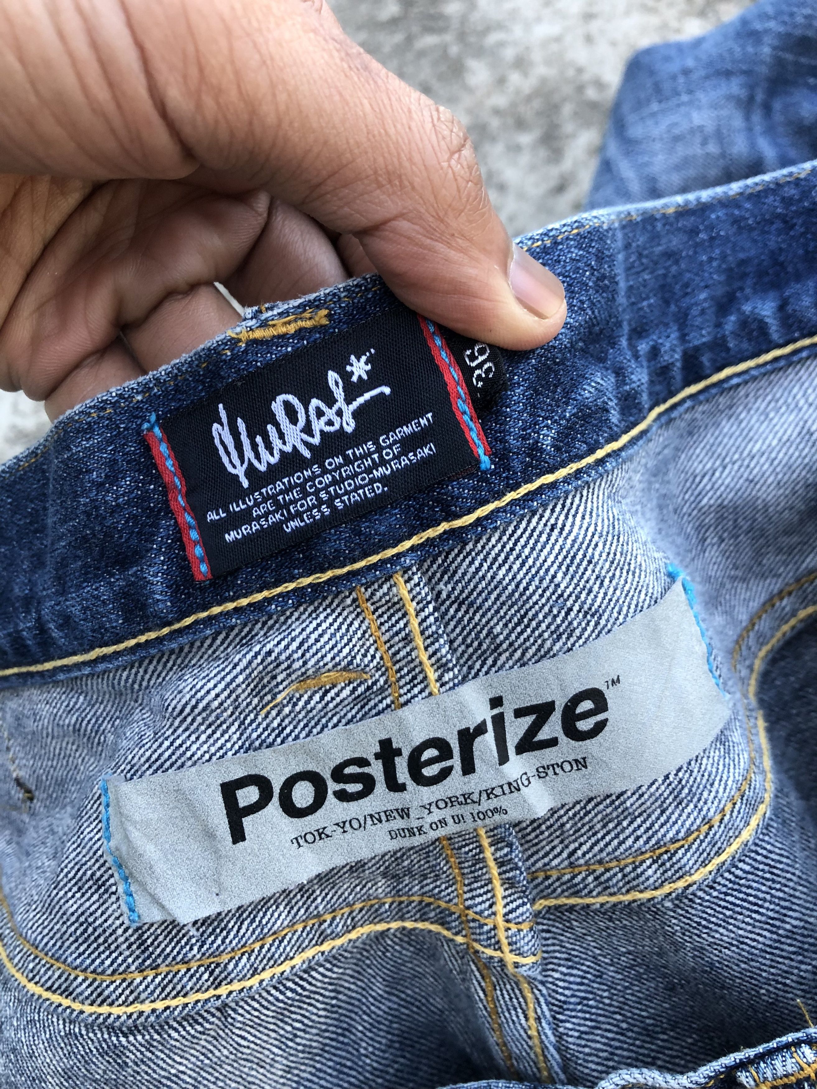 Japanese Brand PAINTED POSTERIZE DISTRESSED DENIM Size US 36 / EU 52 - 4 Thumbnail