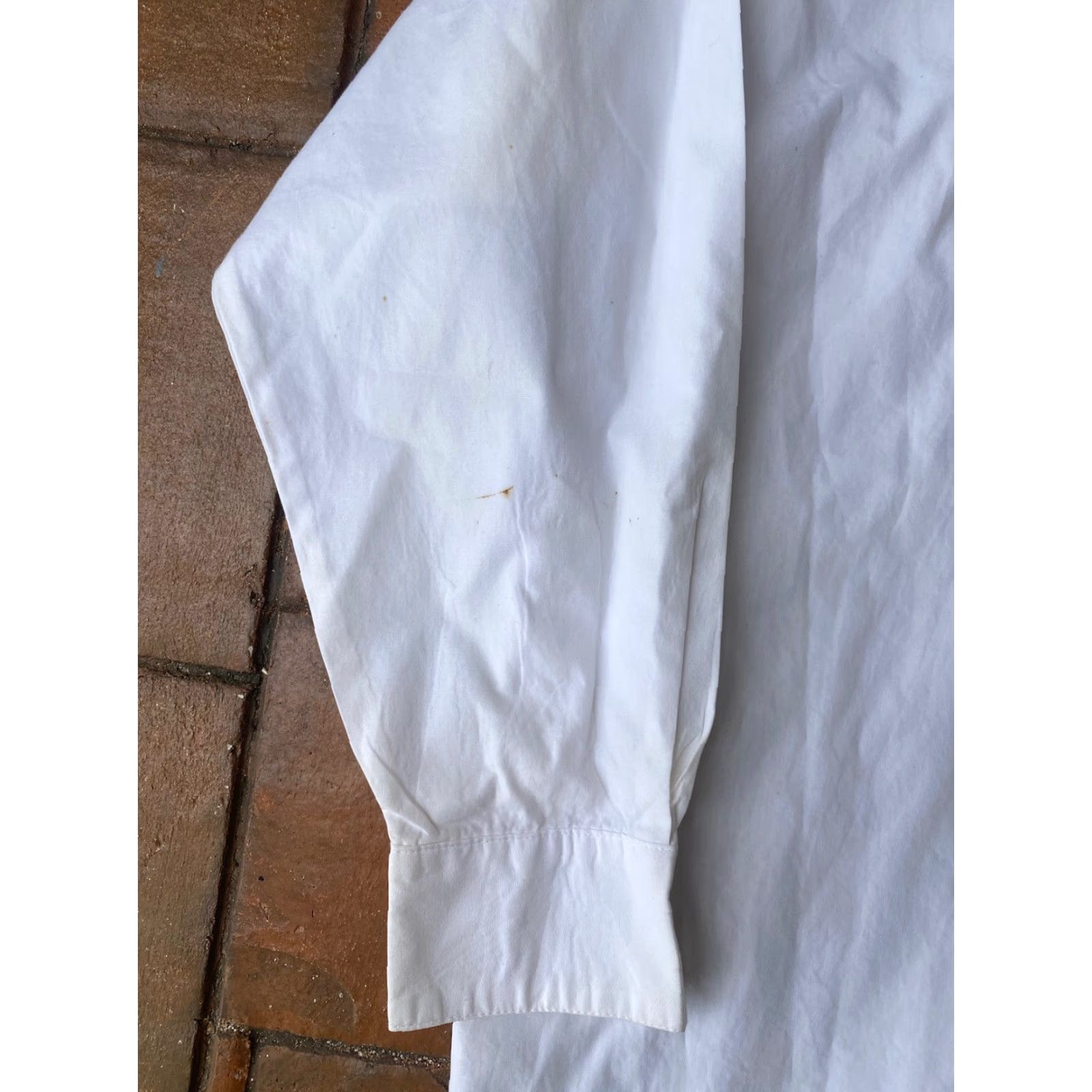 Brooks VINTAGE Brooks & Dunn Western Pearl Button Up Panhandle Slim Shirt LARGE Men's Long Sleeve Button-Down Collar White Cotton Geometric 90s Size US L / EU 52-54 / 3 - 4 Thumbnail