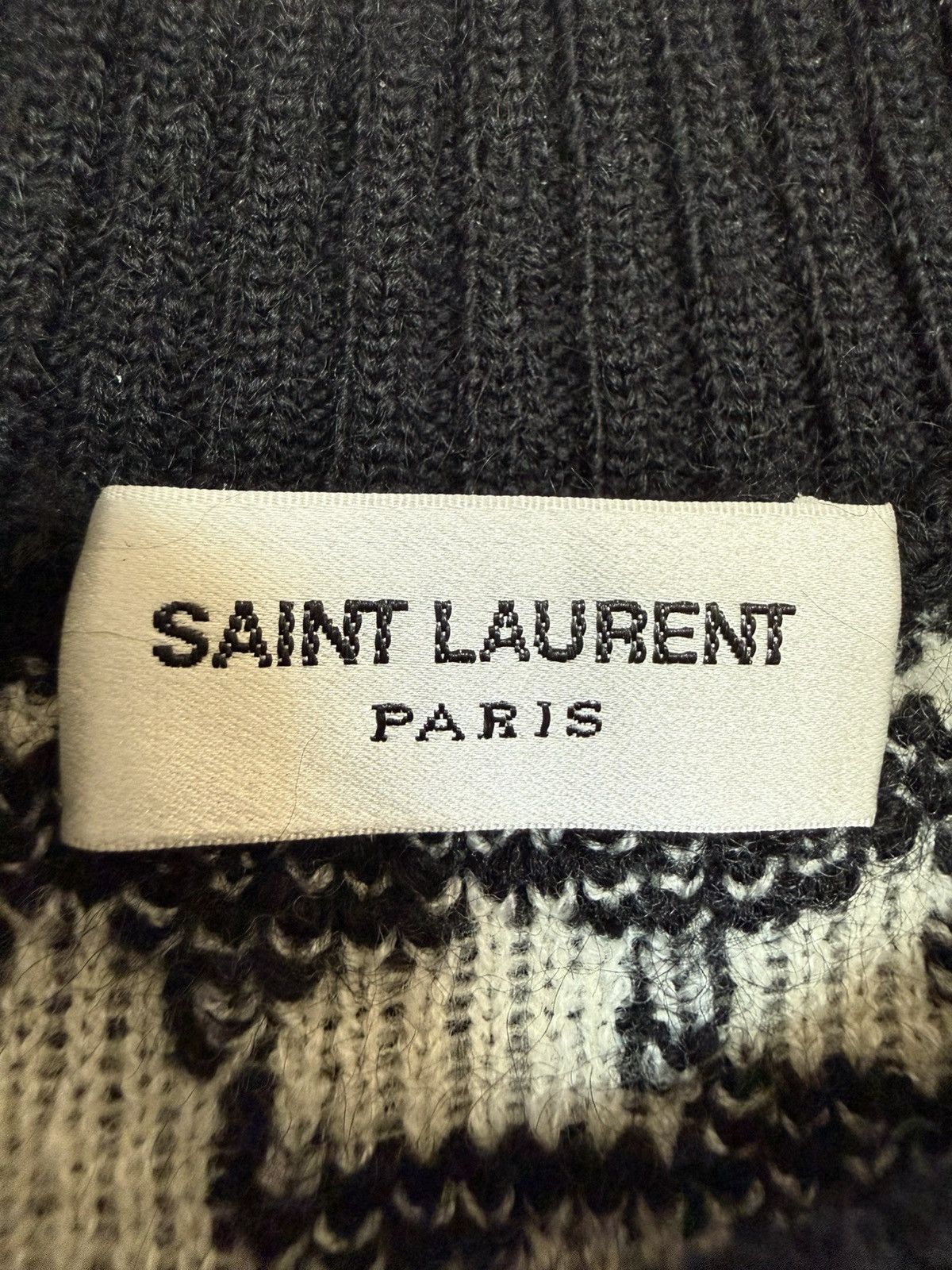 Saint Laurent Paris Saint Laurent Paris Wool Mohair Knit Sweater Size US L / EU 52-54 / 3 - 3 Thumbnail