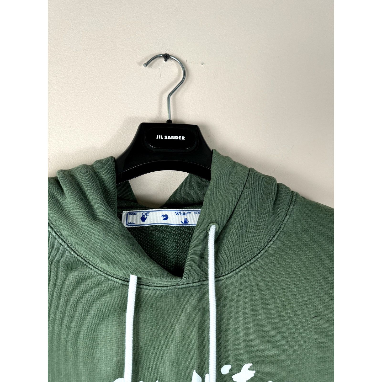 Off-White o1rshd1 SB Slim Arrow Hoodie in Green White Size US XXL / EU 58 / 5 - 6 Thumbnail
