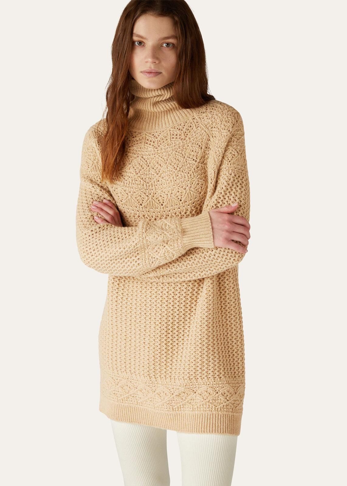 Loro Piana o1srvl11e1224 Turtleneck Engadin Short Dress in Beige Size XS / US 0-2 / IT 36-38 - 7 Thumbnail