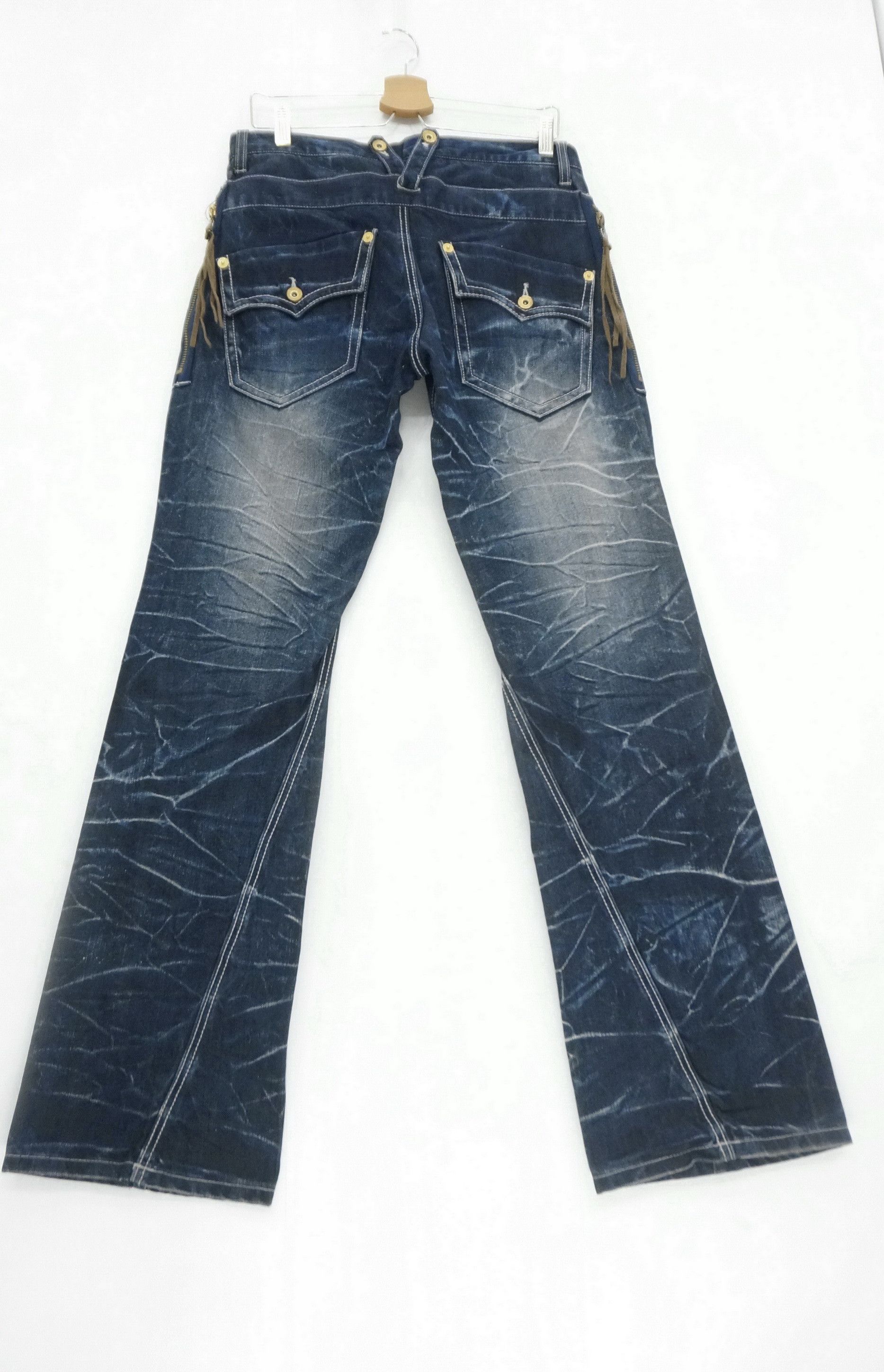 Japanese Brand Sick Rare Nylaus Japan Claw mark Flared Jeans Size US 31 - 1 Thumbnail
