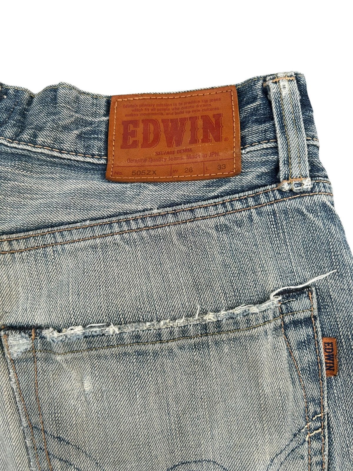 Kapital Thrashed Vintage Edwin 505zx Selvedge Denim Jeans japan Size US 31 - 17 Thumbnail