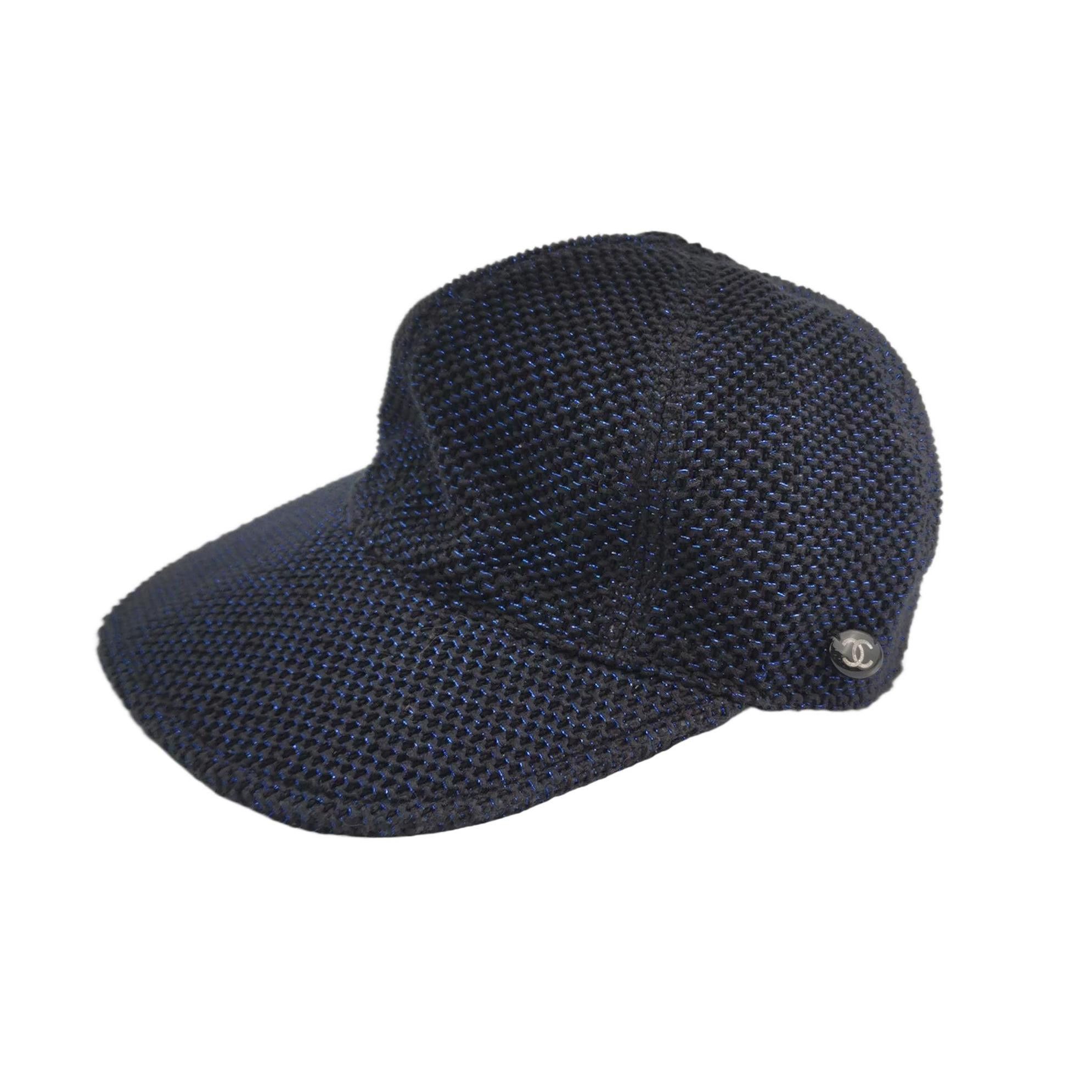 Chanel Chanel CC Logo Woven Cap One Size Size ONE SIZE - 1 Thumbnail