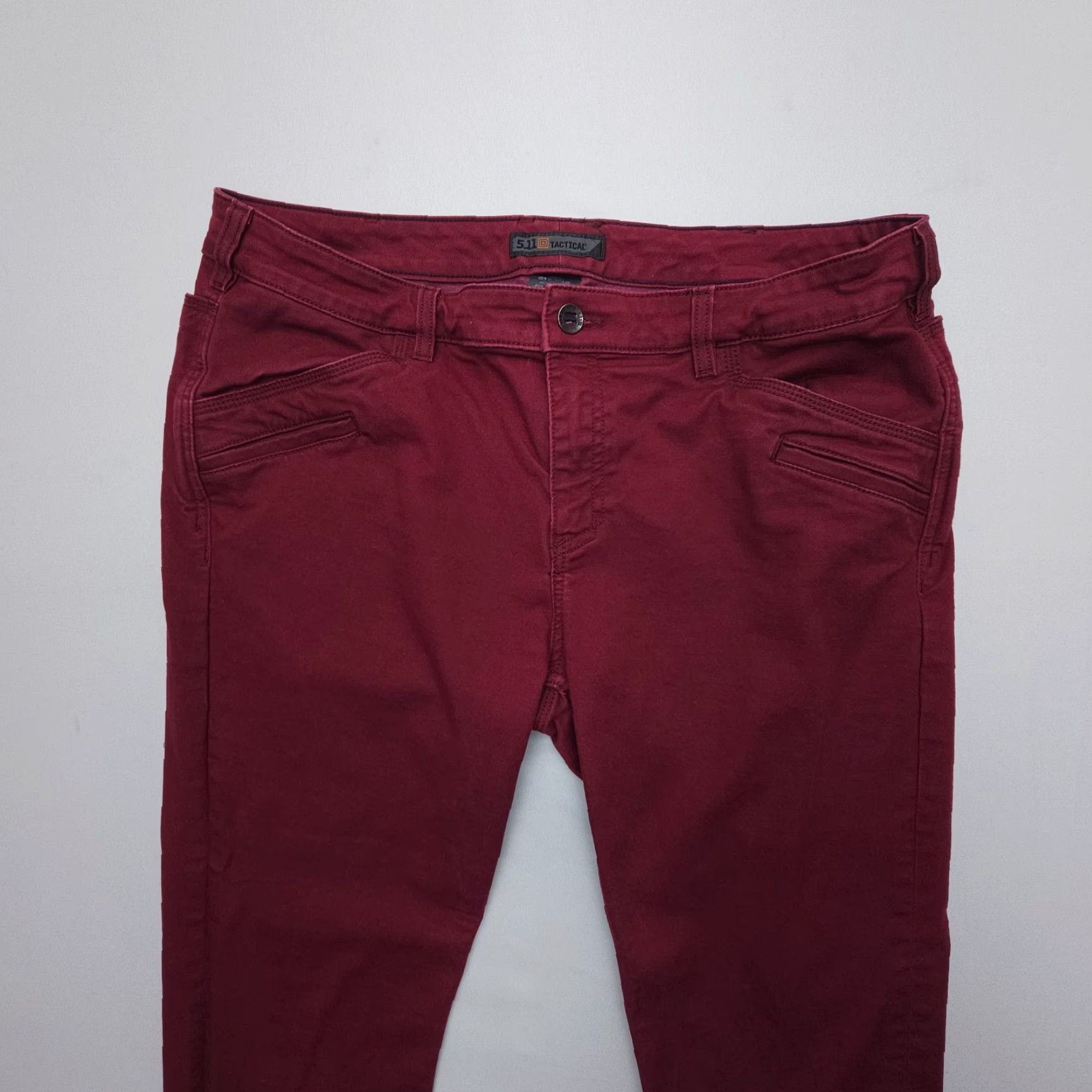 Vintage 5.11 Tactical Defender Flex Pants Women Slim Chino 16 Red 29" Inseam Casual Workwear Womens Size 38" / US 16 / IT 52 - 3 Thumbnail