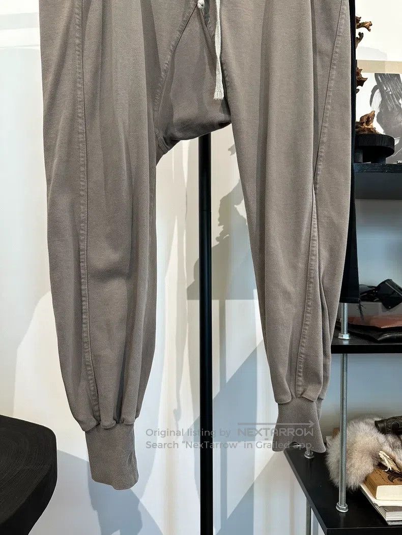 Rick Owens RICK OWENS size L Ribbon gray drawstring joggers with drop Size US 27 - 5 Thumbnail