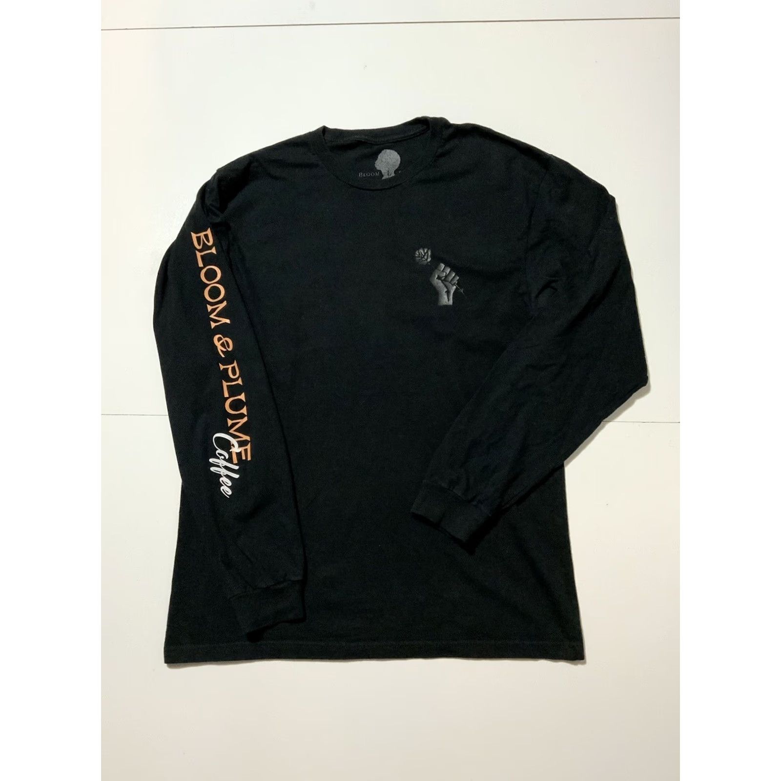 Vintage Bloom & Plume Coffee Black Excellence Los Angeles Opening L/S Crew T-Shirt Sz. L Mens Black Crew Neck T-Shirt Size US L / EU 52-54 / 3 - 2 Thumbnail